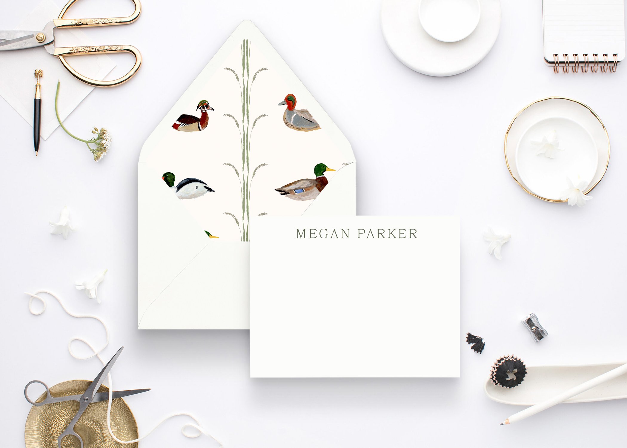 Ducks for Nicholas Personalized Stationery