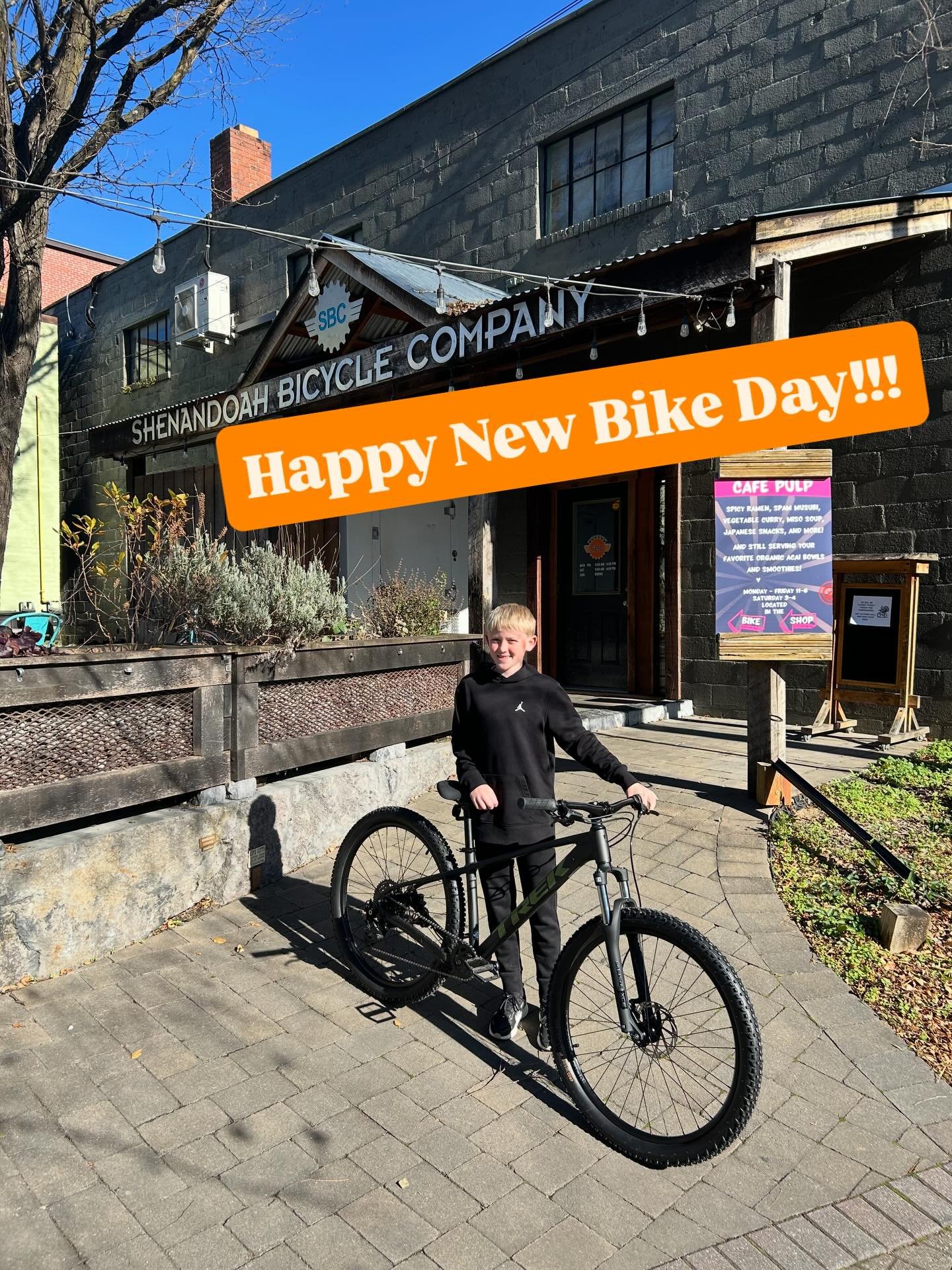 Happy New Bike Day for Landon! We&rsquo;re excited to see him on his new @trekbikes Marlin! Live life in the fast lane!!