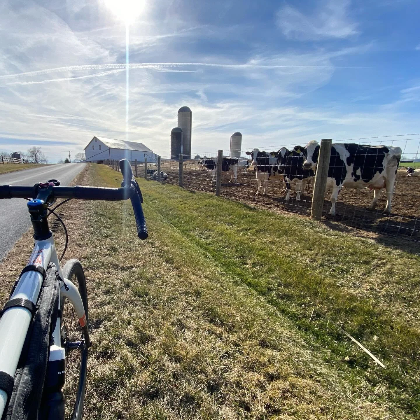 Stopped while out on a ride today and chatted with some of our local meteorologists. They said we needed to get Mooooving along and lay down those miles before snowmoopocolypse rolled in and iced up the Milky Way. 😬
