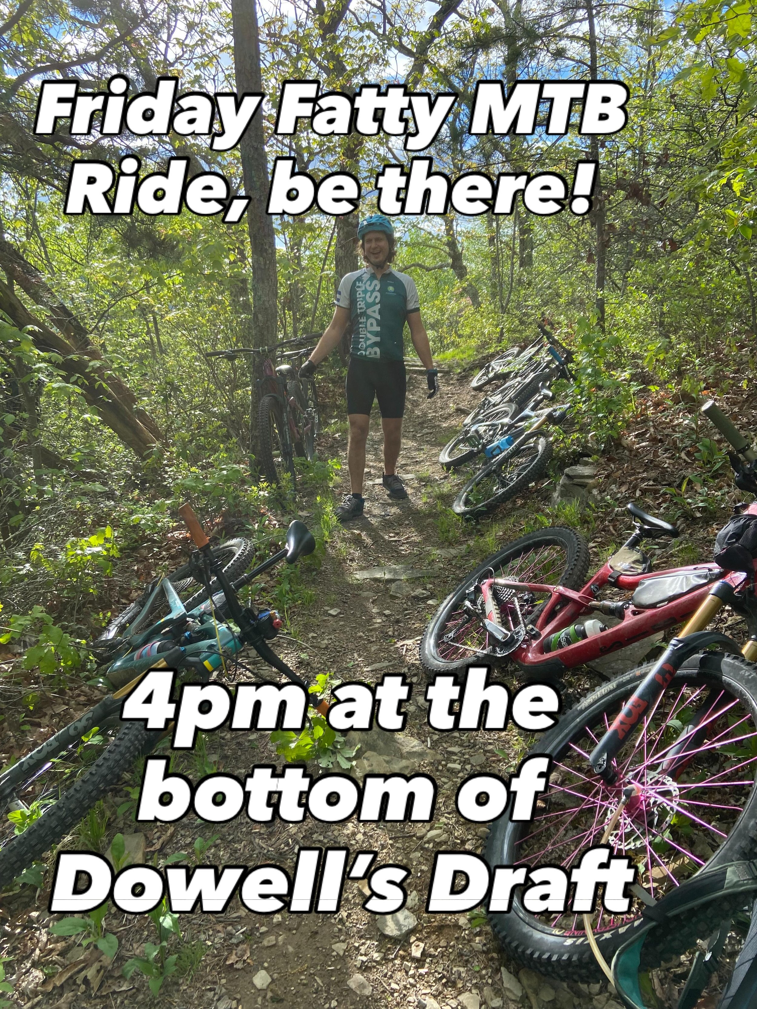 Tomorrow ya&rsquo;ll, we&rsquo;ll be riding west of town. Meet at bottom of Dowells Draft on Braley Pond Rd at 4pm for a little Magical Disco on that beautiful ribbon on single track! LETS RIDE, see ya there!
