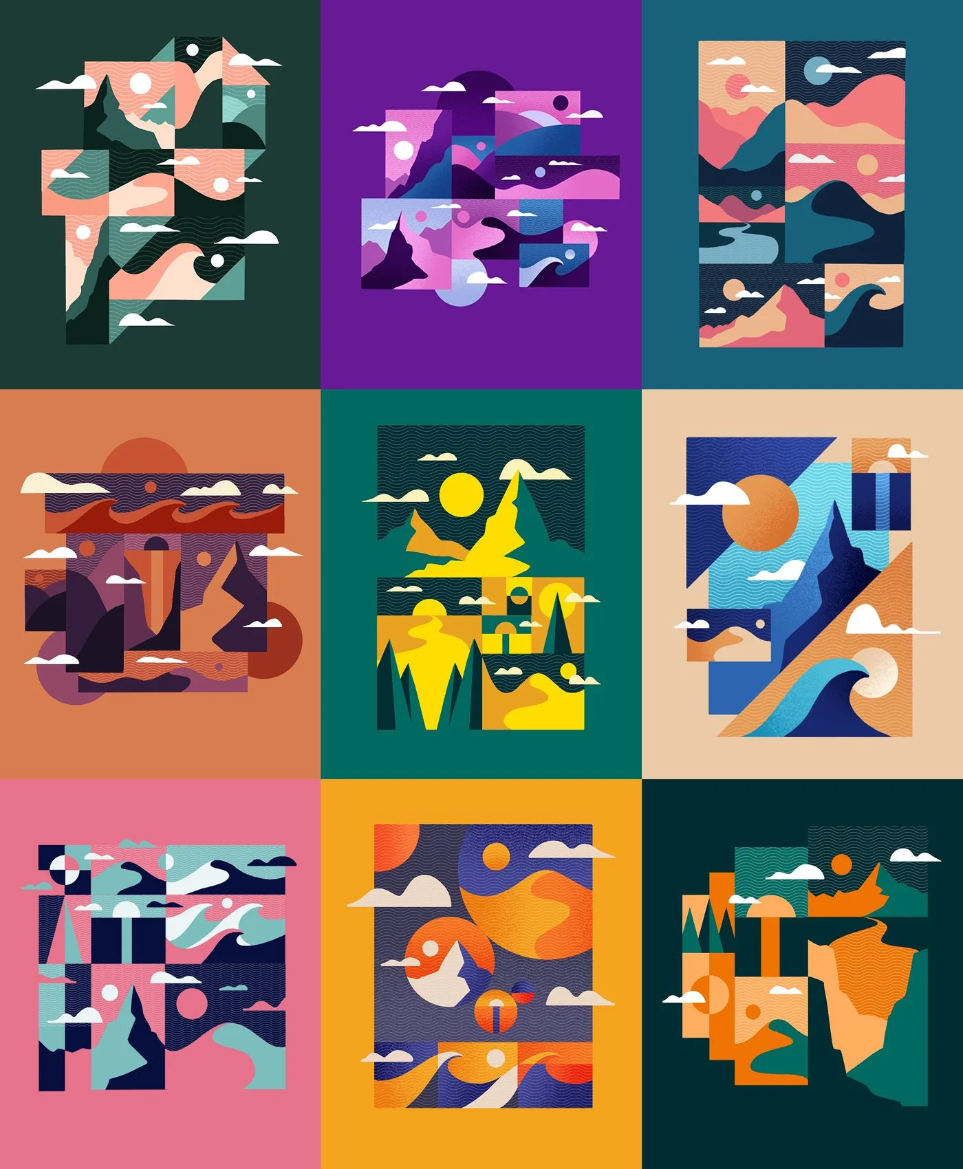 Landscape Collage Series