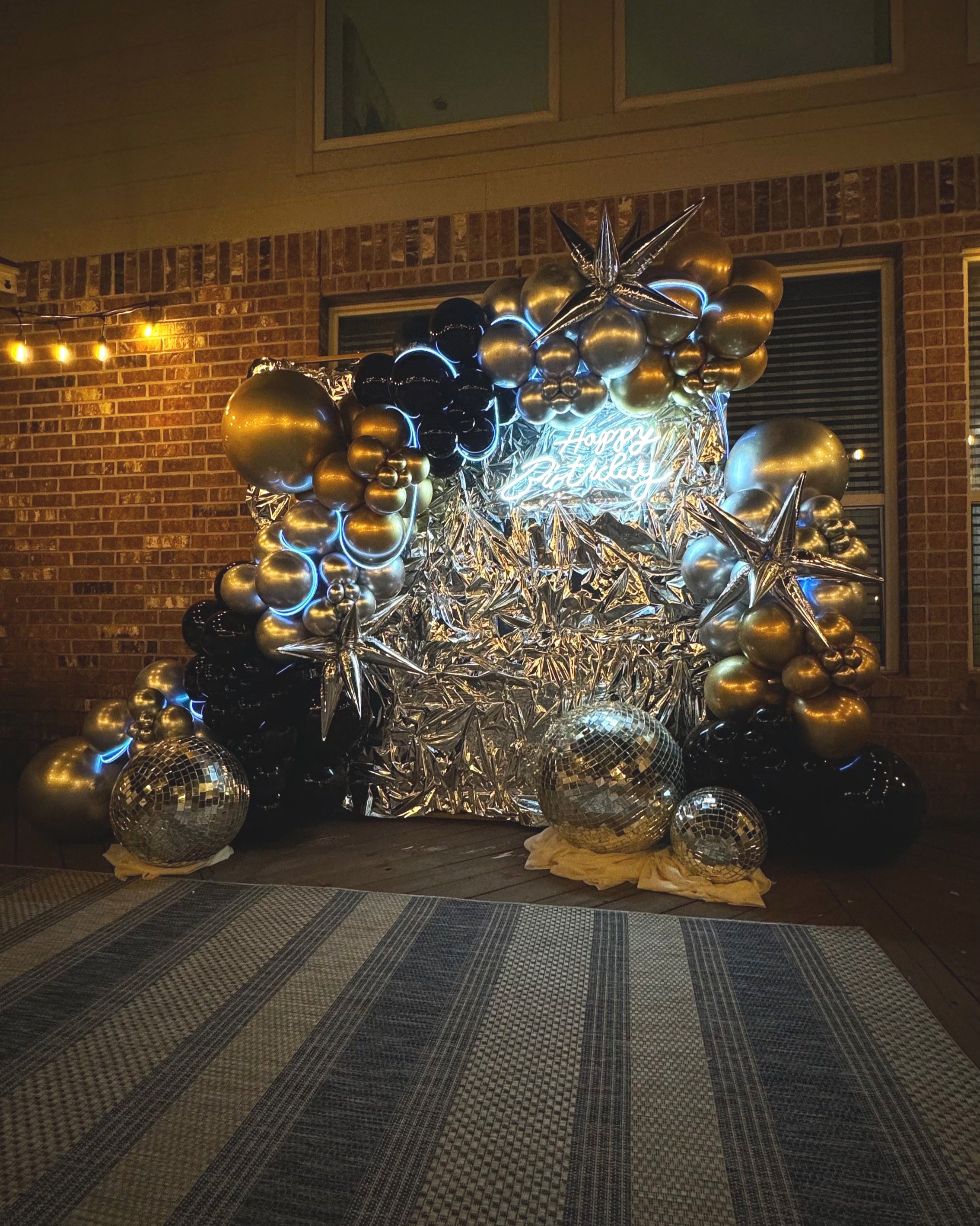 Disco Birthday Backdrop