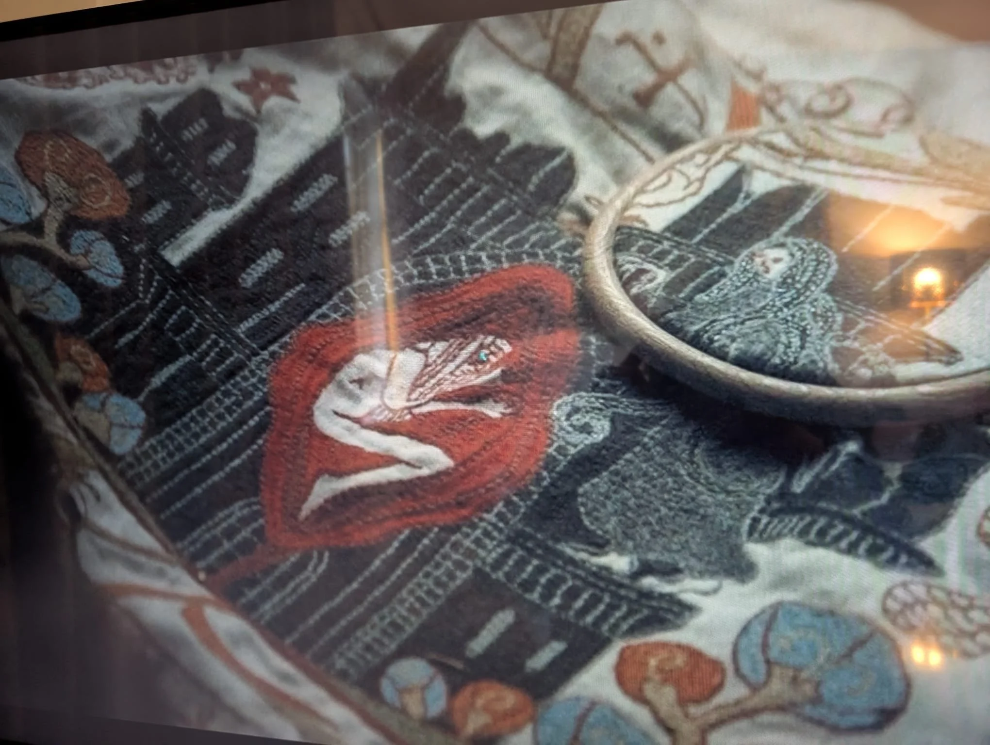 Alan Brooker Drapes, screen shot of embroidery made for 'House Of The Dragon' season 3.