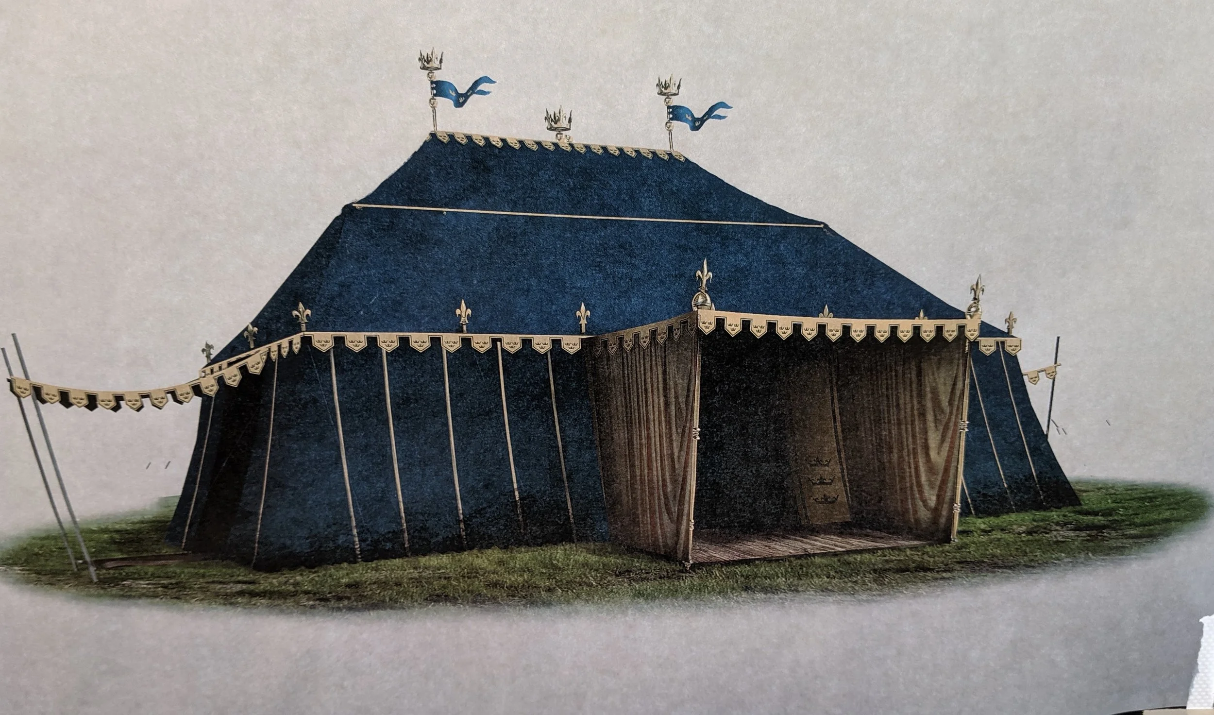 Concept art for tent, 'Cursed'. Alan Brooker Drapes