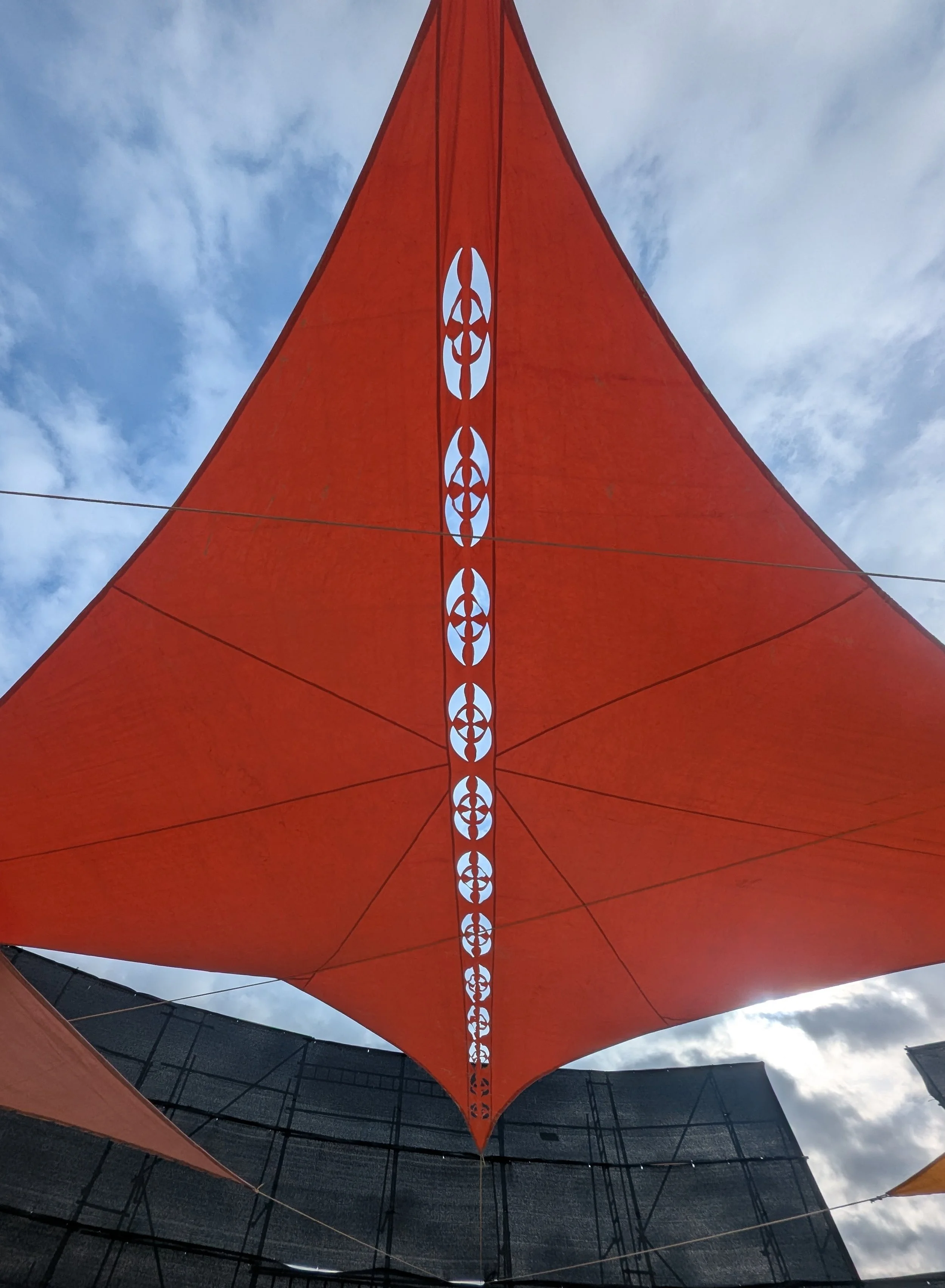 Alan Brooker Drapes, laser cut awning test 'Masters of the Universe'