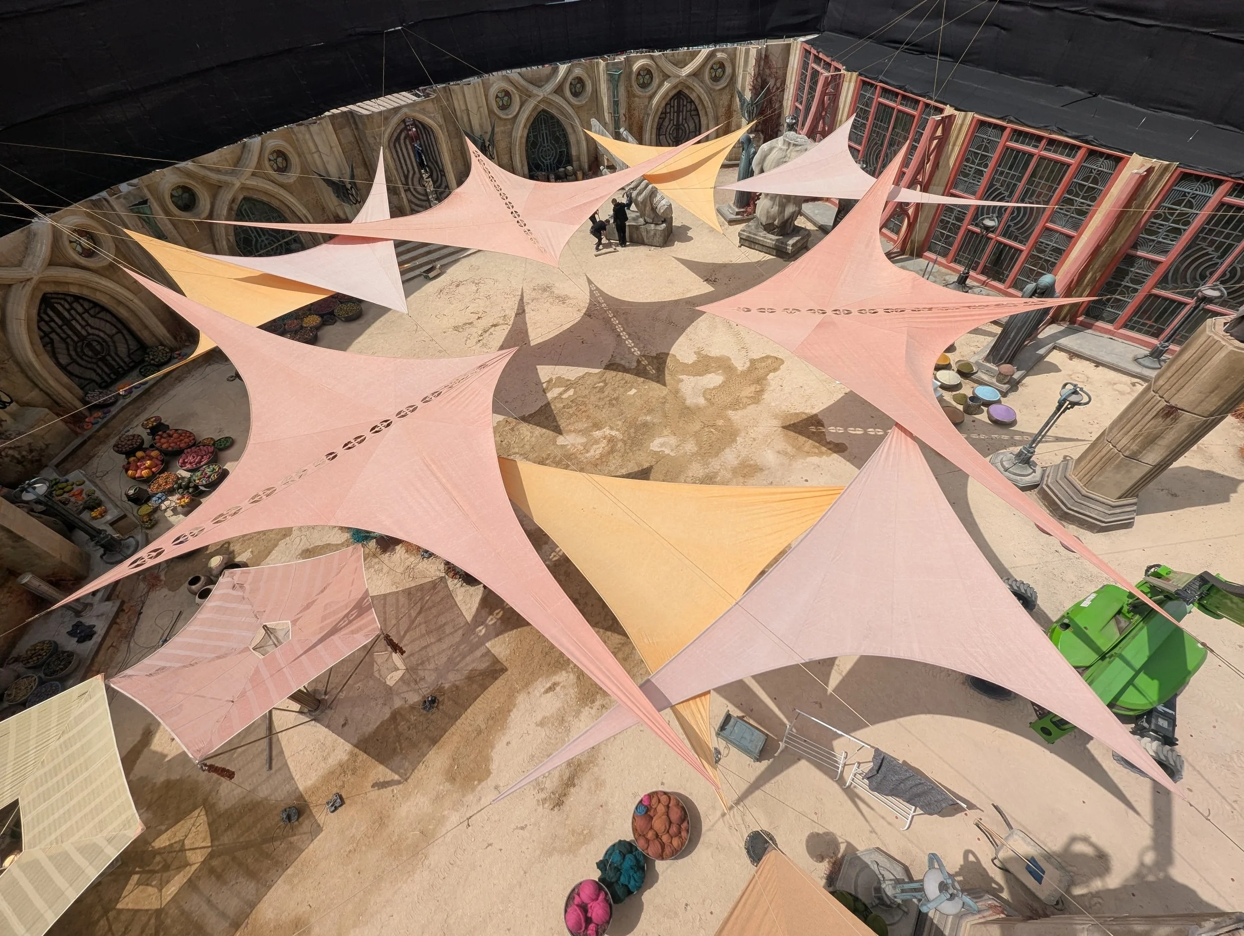 Alan Brooker Drapes, flying awnings for market set 'Masters of the Universe'