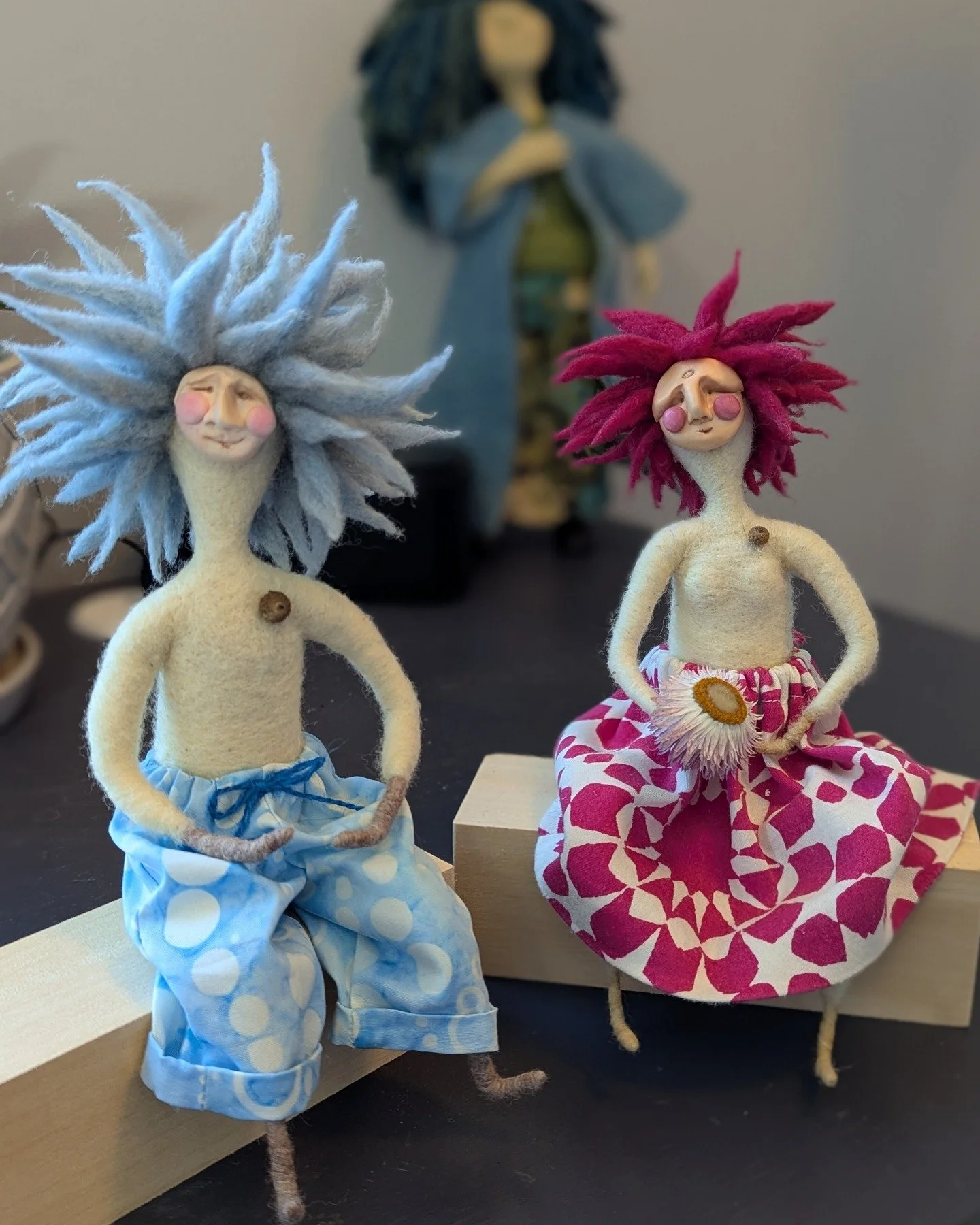 She&rsquo;s totally enamored with her surfer dude. 😉

I&rsquo;ve been making some of my quirky spirit dolls that will be heading to the website soon for the holidays.

But if you&rsquo;ve been curious about making one of my dolls, I&rsquo;ve got the