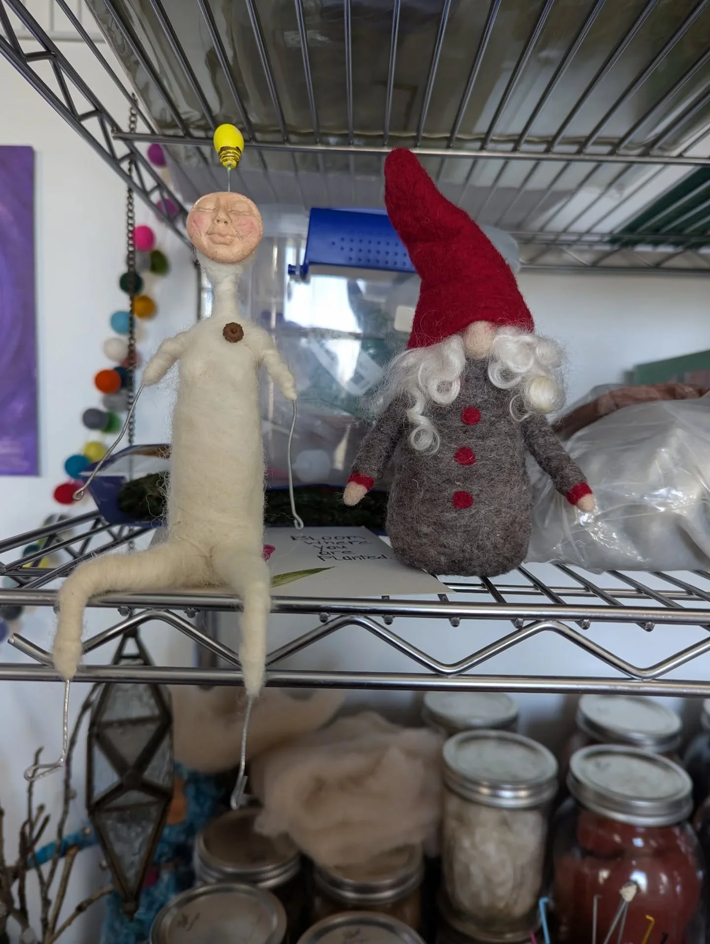 Just two dudes hanging out. 

BTW... This gnome guy is the only holiday-ish thing I have so he's psyched he's getting a photo-op! 😉