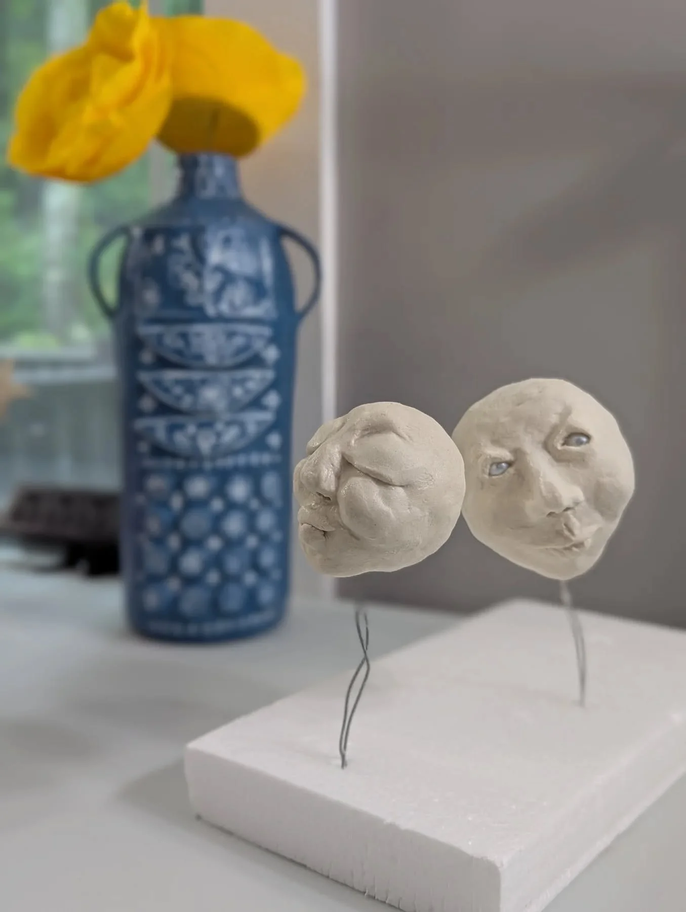 Two heads are better than one... 

It's been a minute since I've sculpted a Spirit Doll face/head from start to finish. But since I got started on one in yesterday's Spirit Doll Studio class, I figured I'd finish her and make one to work with the dol