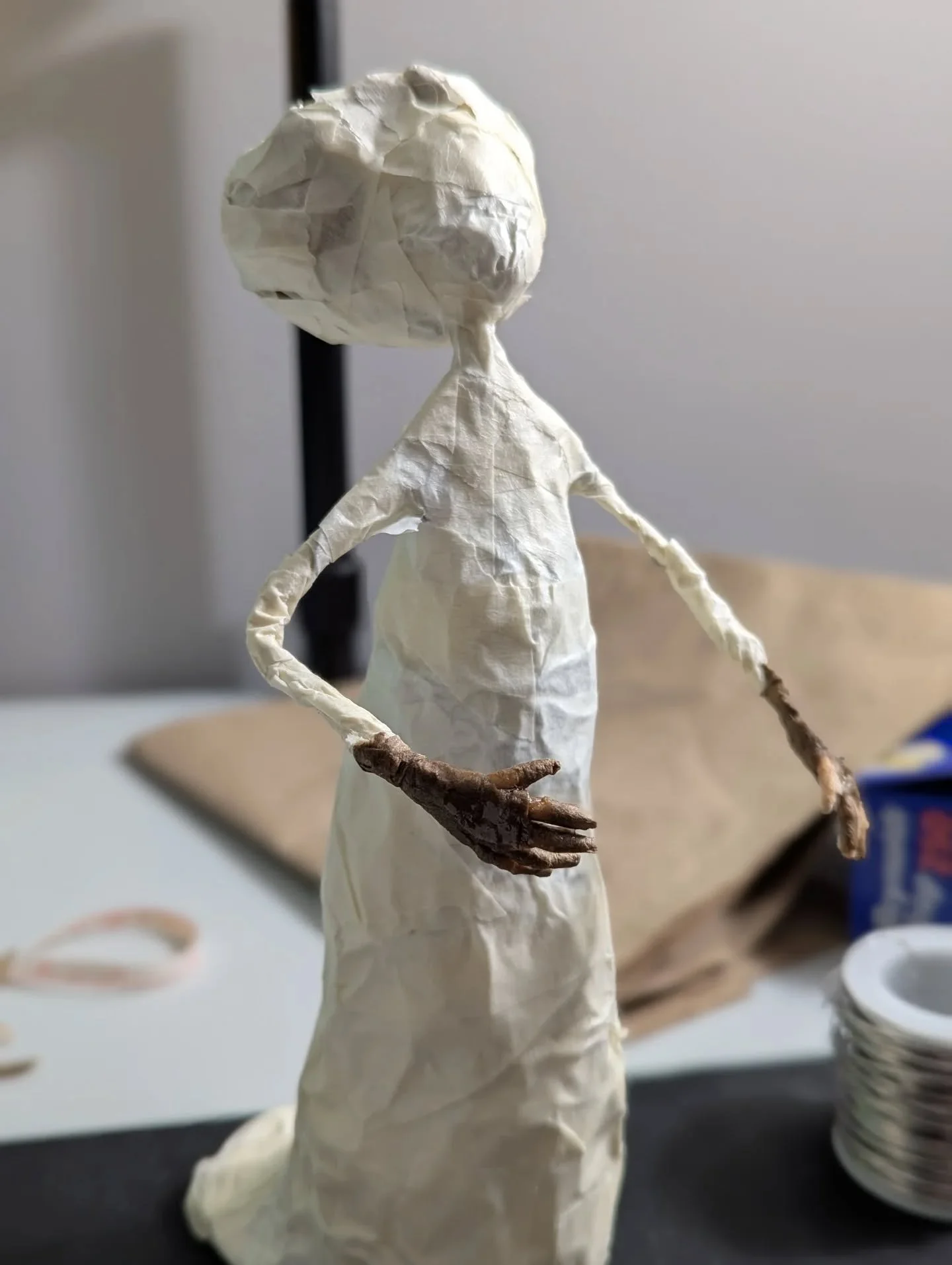 Working on some teeny tiny little hands for this spirit lady. 

Finger's crossed!