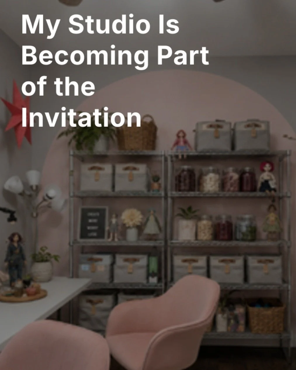 Yep. Something new is coming together.

Or maybe something that has been coming together for a long time is finally getting the room it needs.

I wrote a little more about tearing my studio apart, small retreat days, and what it means when a space st