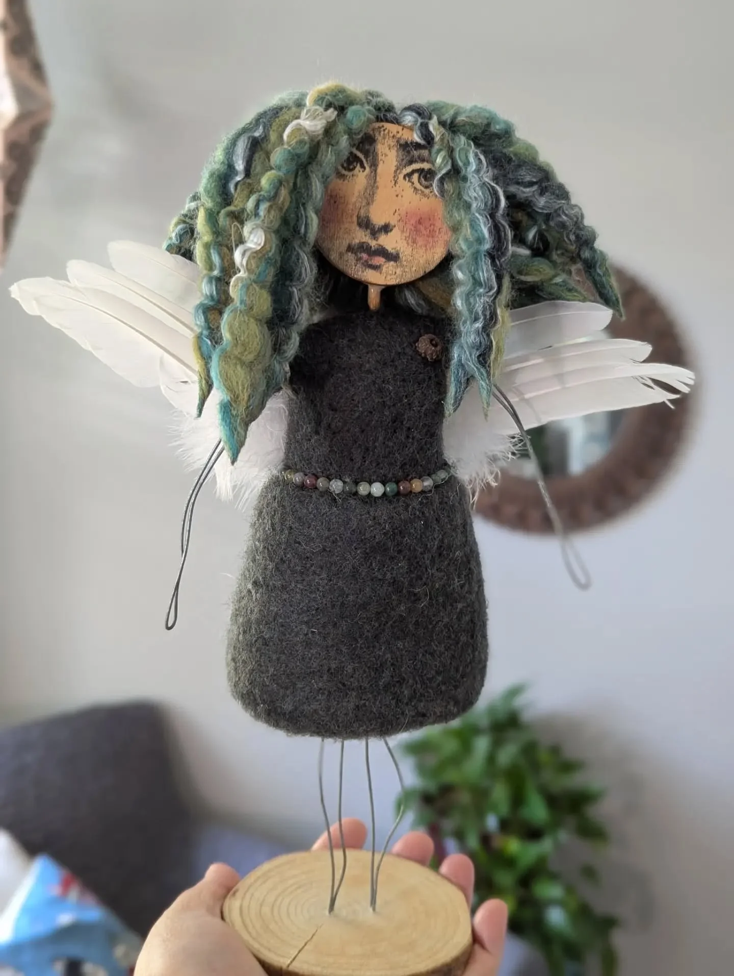 'Round here, angels come in all shapes, sizes, and, well... moods! 

This little grumpy angel is one of my favorites.