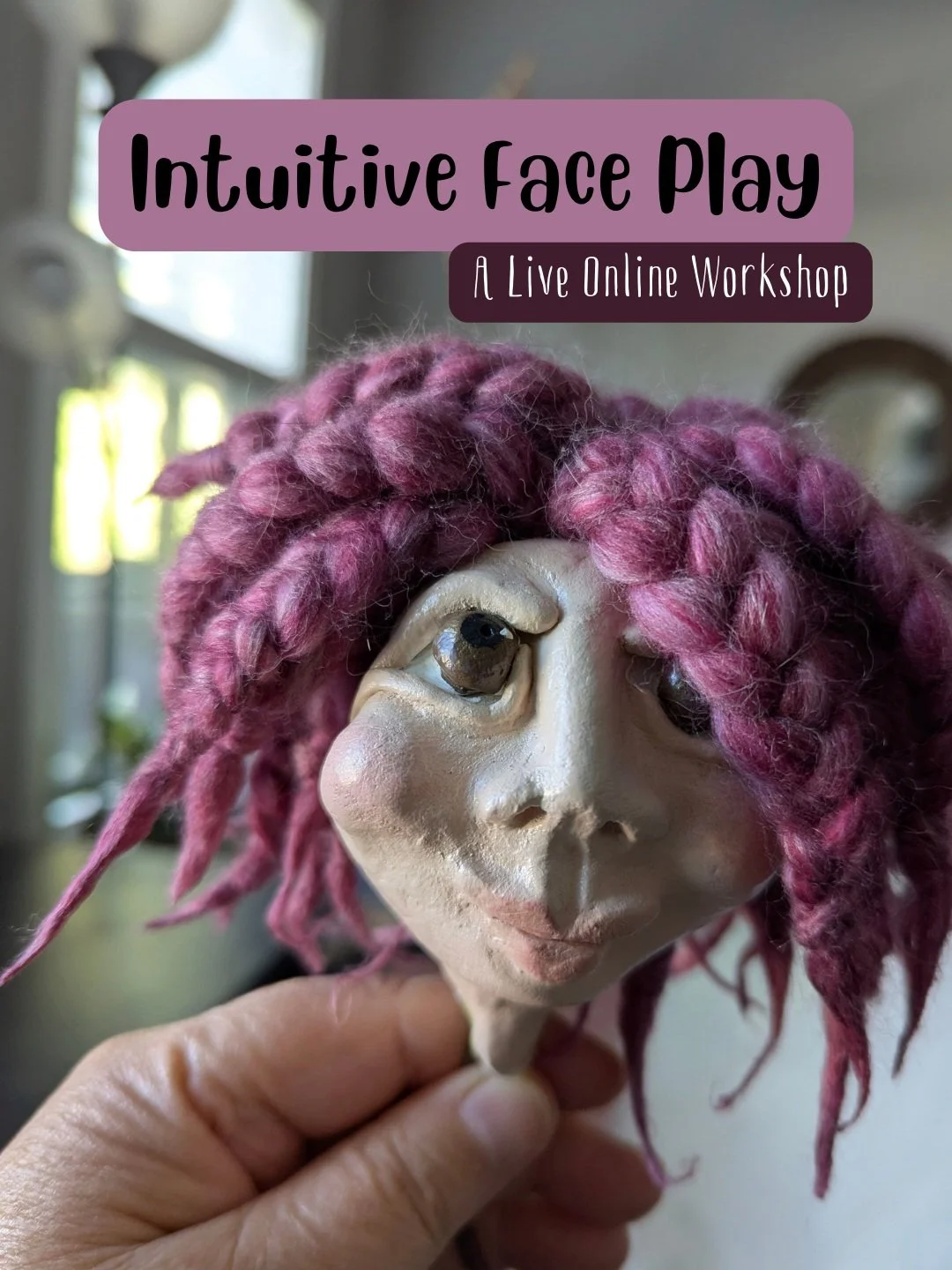 Spirit Doll faces come in all shapes and sizes. And the fun part is, you don't really have to follow the rules. 

I love teaching people to stop overthinking how to make a face and let their hands find the way. 

That's where my new online course on 