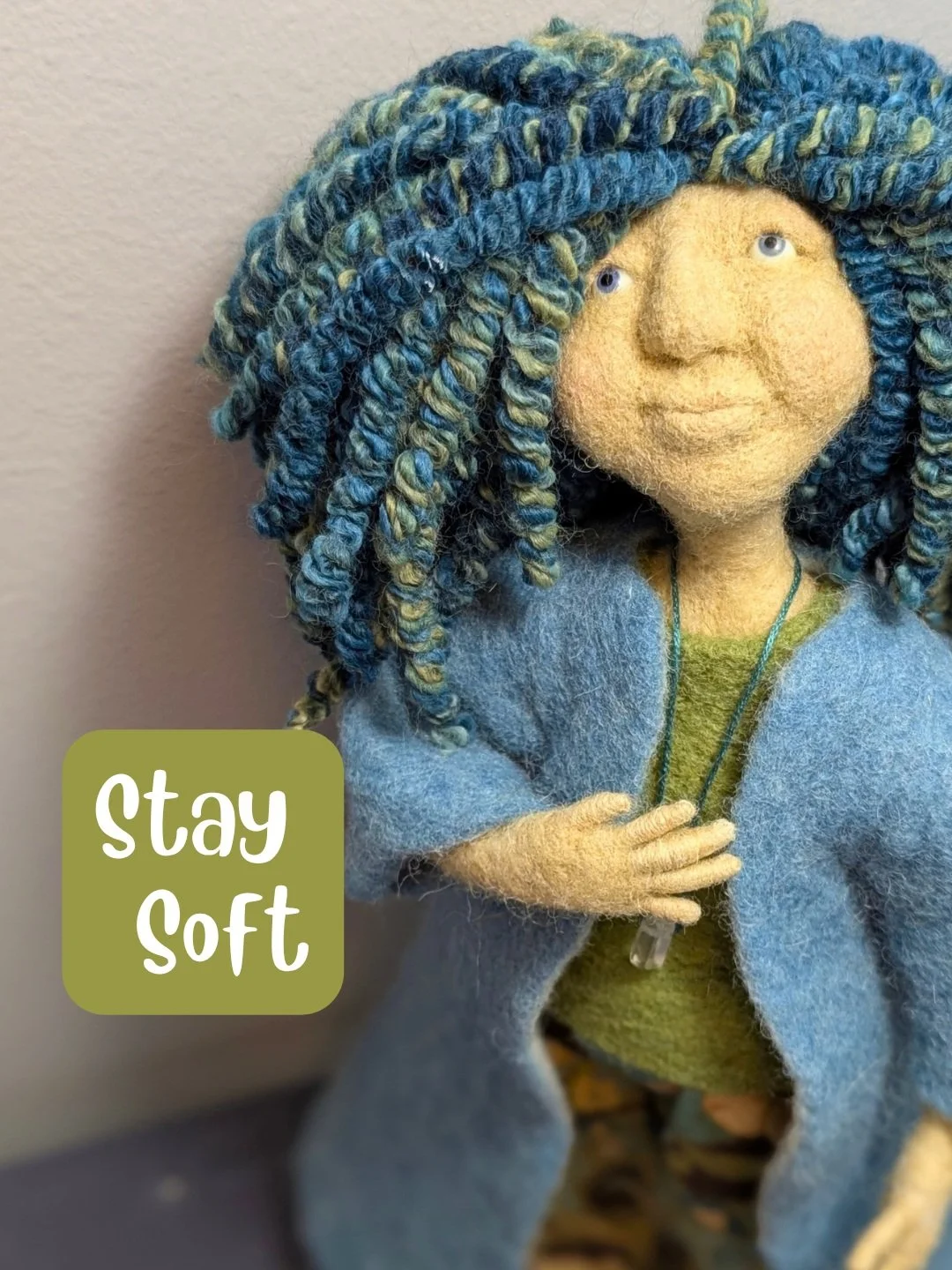 My little spirit dolls are always chatting with me. And today I looked over at this one and wondered what message she'd have to share.

"Stay soft," she said.

The world is harsh right now. So stay soft. That's how we win. 

And vote, that 