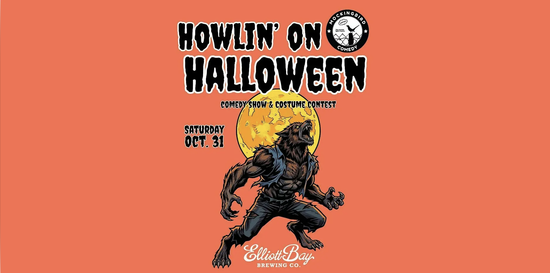 SEATTLE - Howlin' on Halloween Comedy Show &amp; Costume Contest - Elliot Bay Brewing Lake City