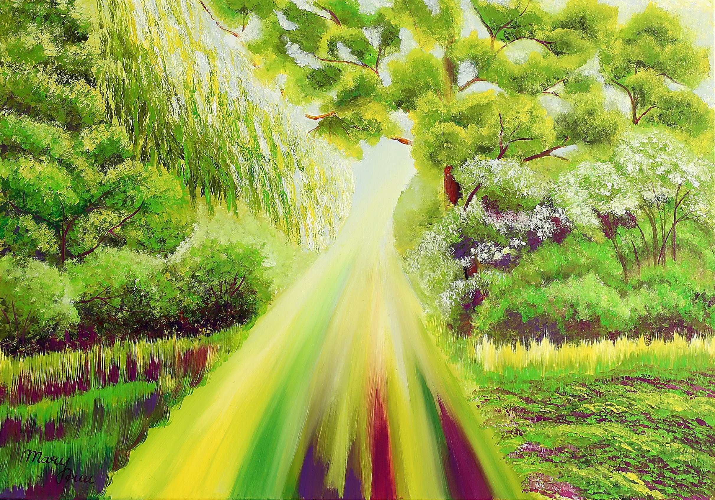 Frühlingserwachen im Wald 100 x 70 cm
