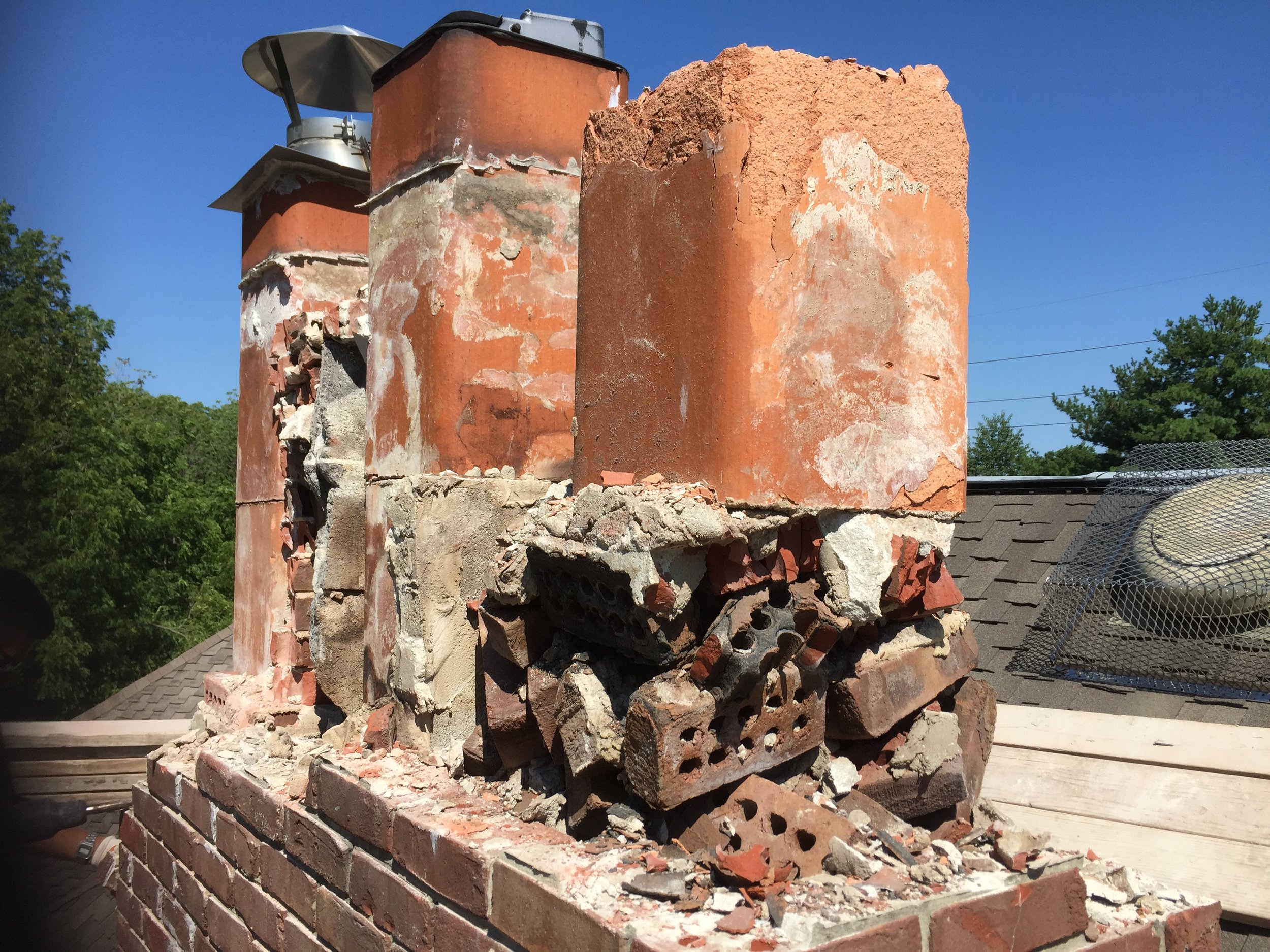 More than what meets the eye. A rebuild is more than tearing down and rebuilding, its improving your homes exterior envelope. 

Learn about a "dummy flue." 