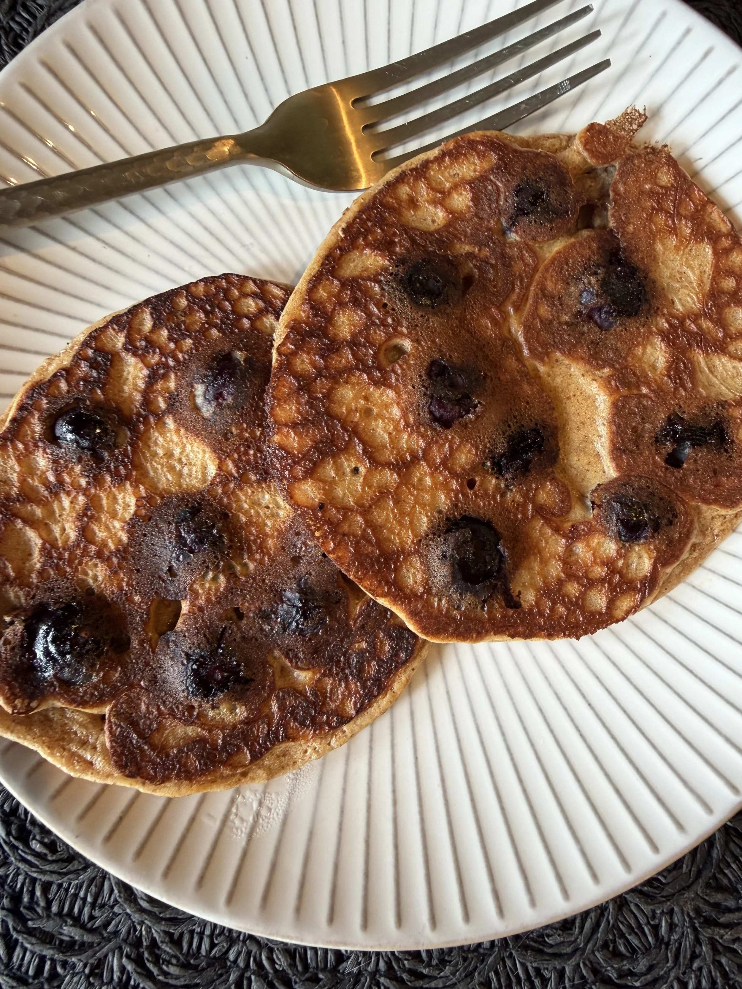 GF Blueberry Almond Pancakes