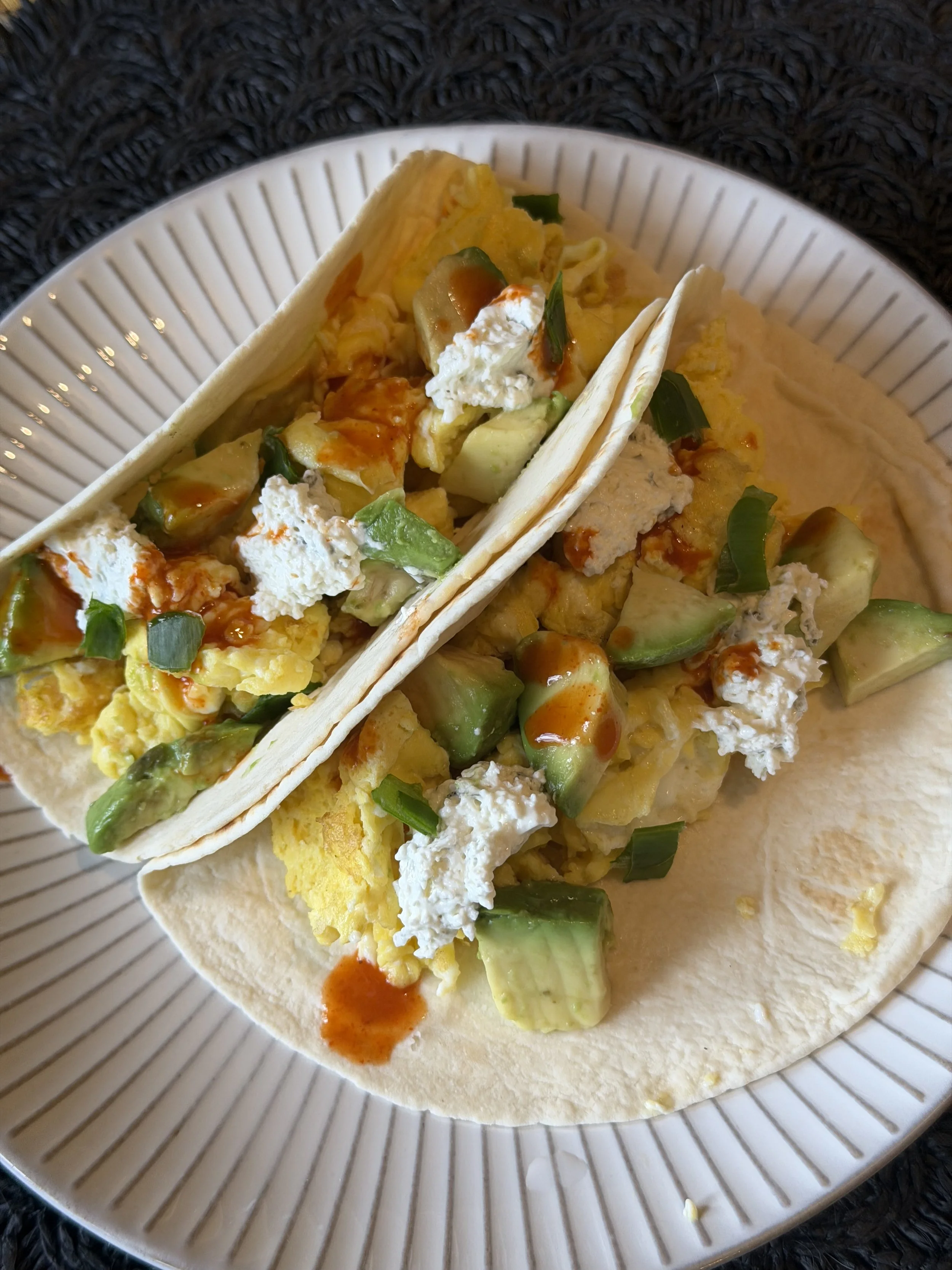 Egg, Feta & Avocado Breakfast Tacos
