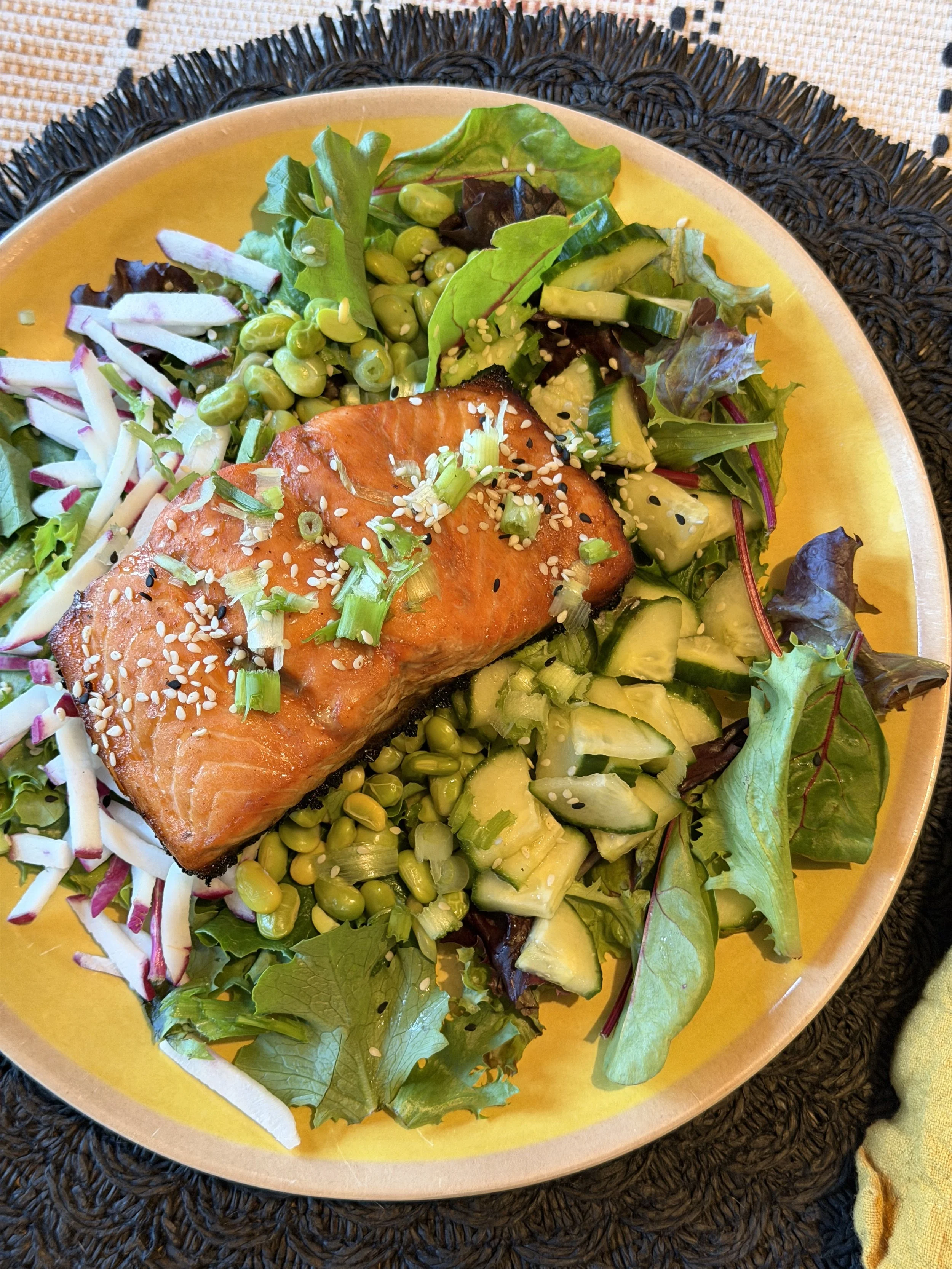 Sesame Salmon & Edamame Salad