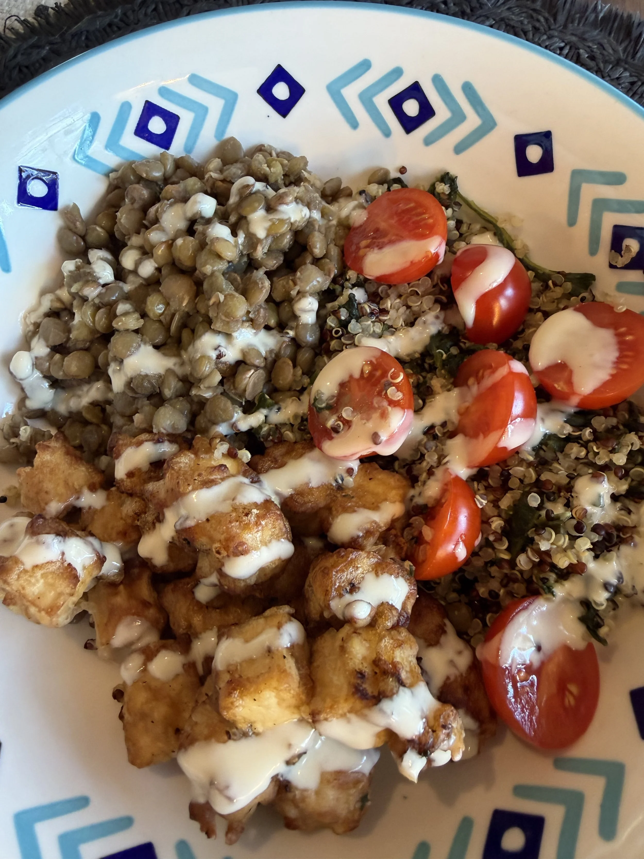 Crispy Tofu & Lentil Power Bowl