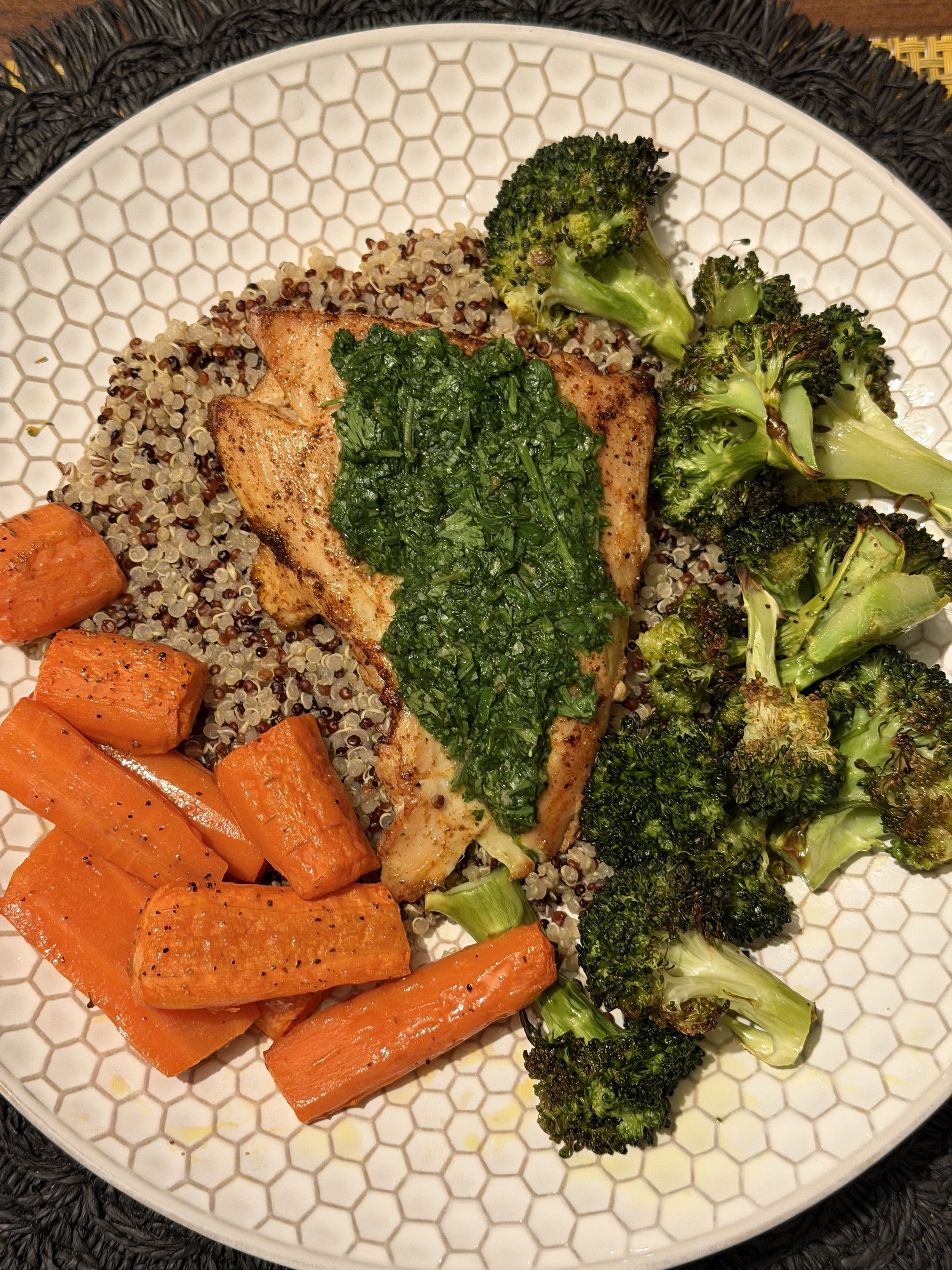 Baked Chicken & Carrots with Cilantro Sauce