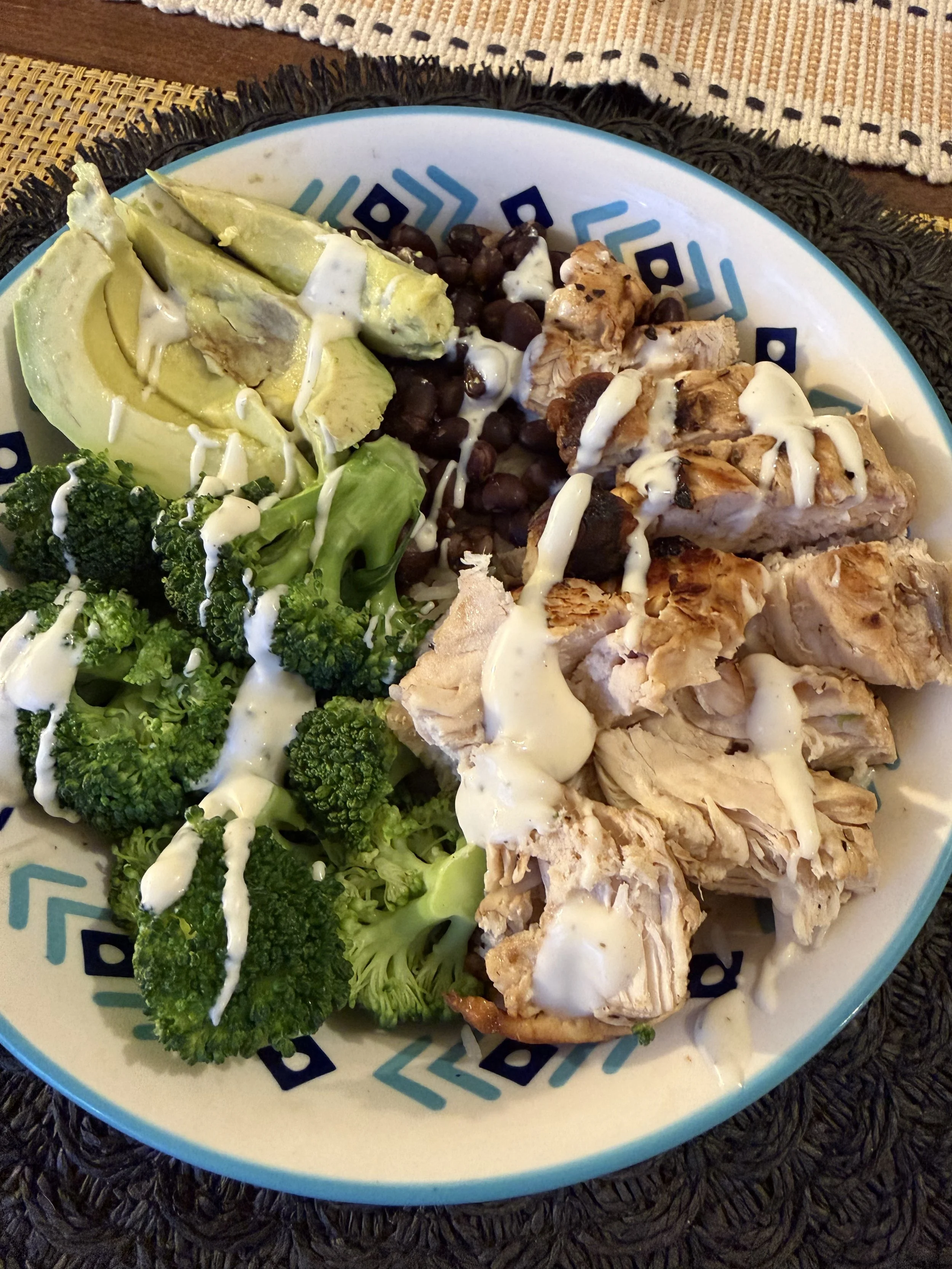 Chicken, Broccoli & Black Bean Ranch Bowl