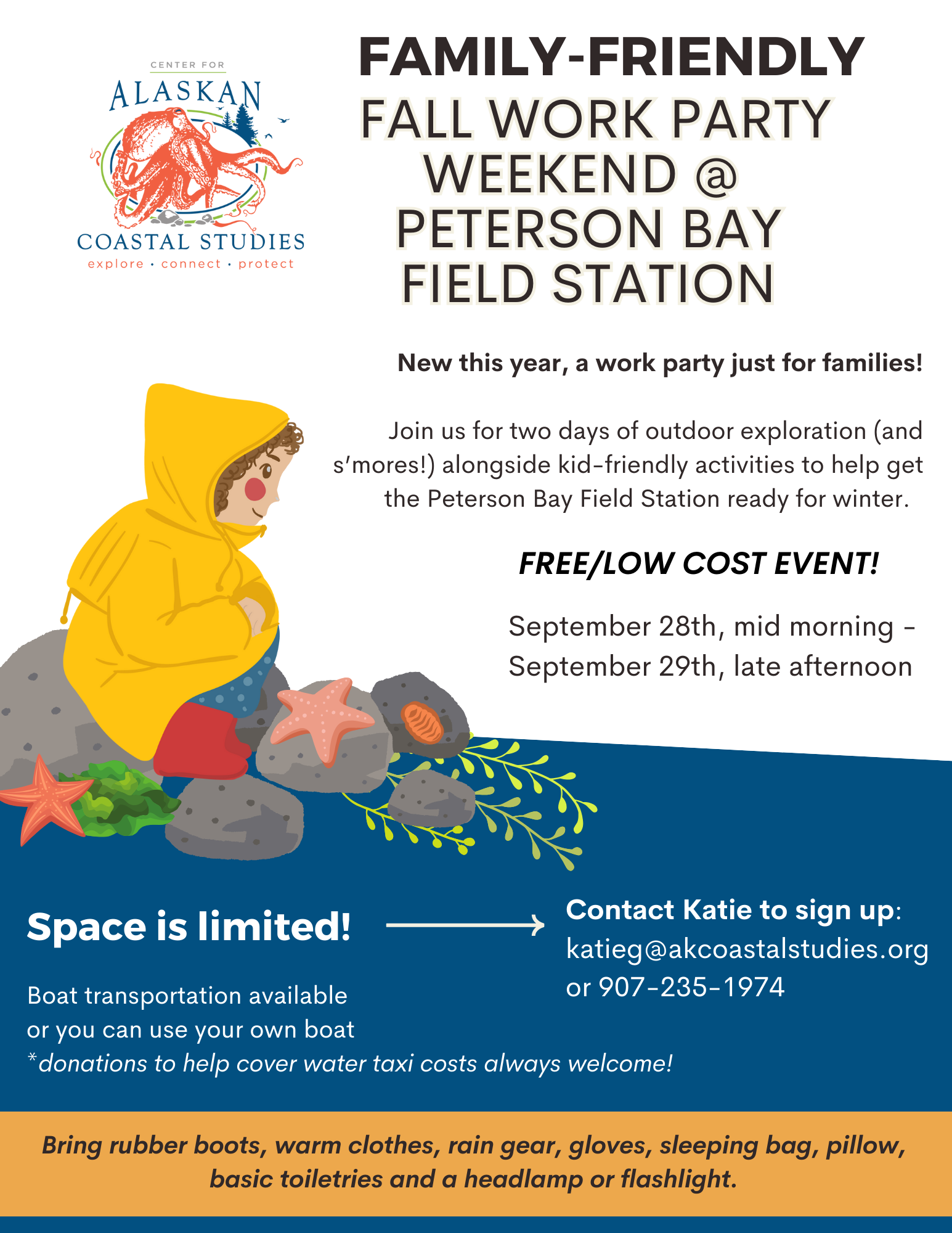 Family-Friendly Fall Work Party Weekend — Center for Alaskan Coastal ...