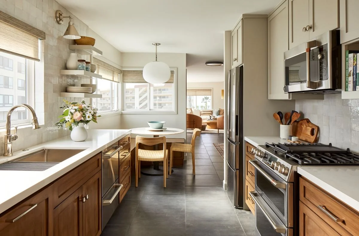 new kitchen, easy to clean, creative storage solutions