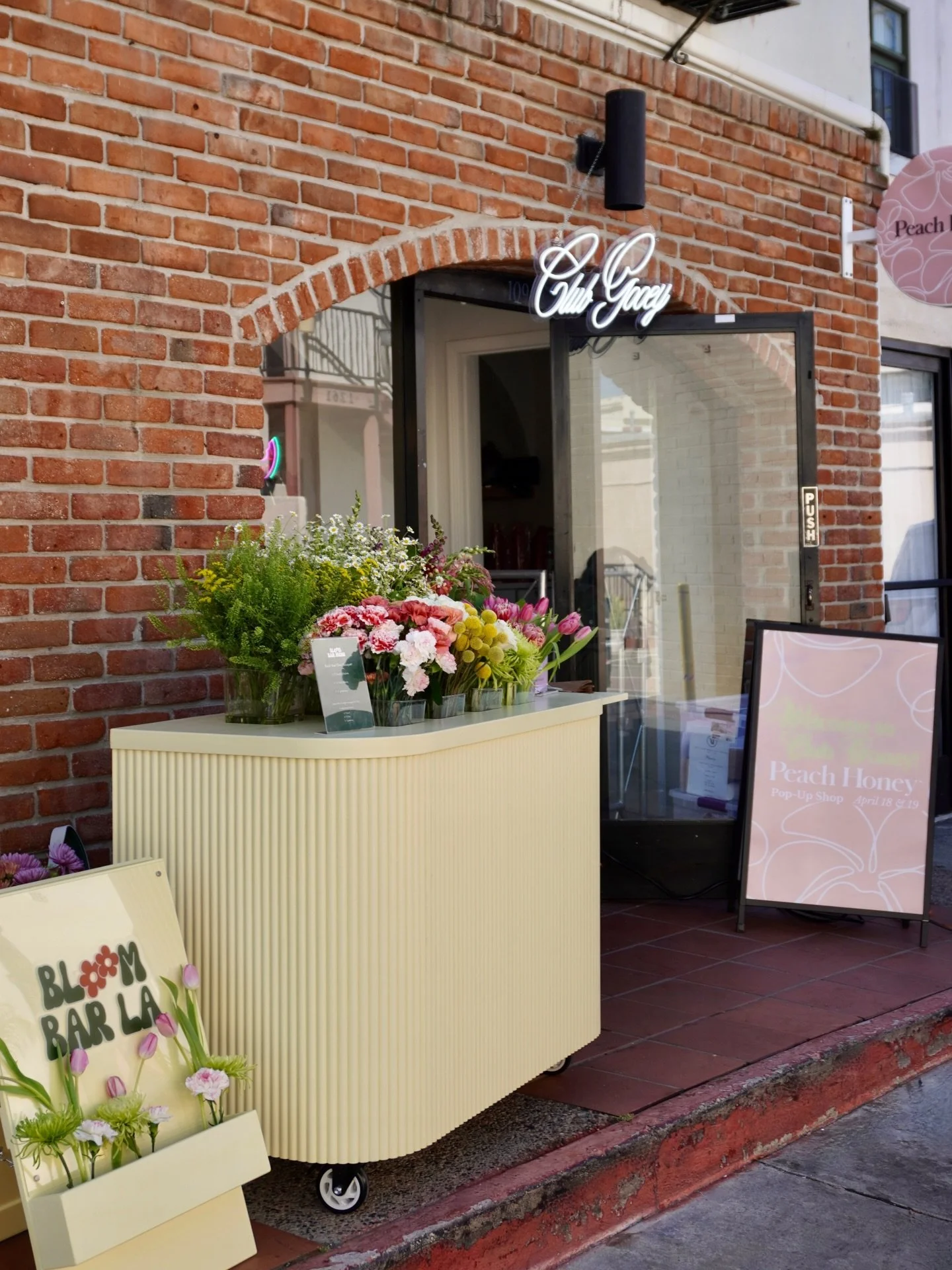 A Club Gooey 🍉 weekend with @peachhoney &amp; @paizleylaura in beautiful La Jolla ☀️ 

Our first pop-up was so fun!! Thanks for having us 🌸
