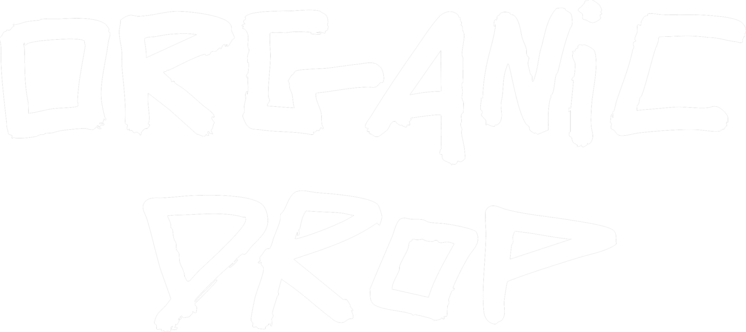 Texte en blanc sur fond noir, disant 'LIKEFANZ DROP' dans un style de police manuscrite.