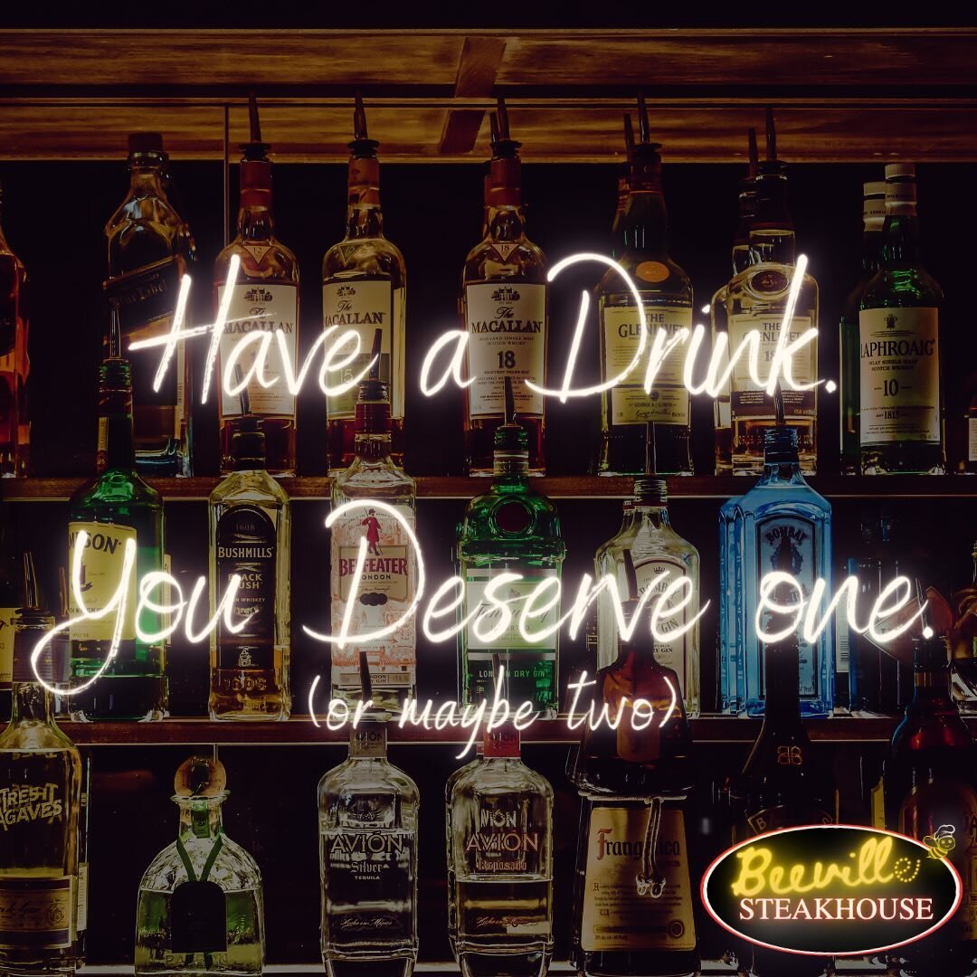 We all deserve a drink. Why not come enjoy it at our new full bar? Don&rsquo;t worry, we&rsquo;ll be open soon ;) 🍸🥩 #getexcited #callingbeeville #beeville #steakhouse #bar