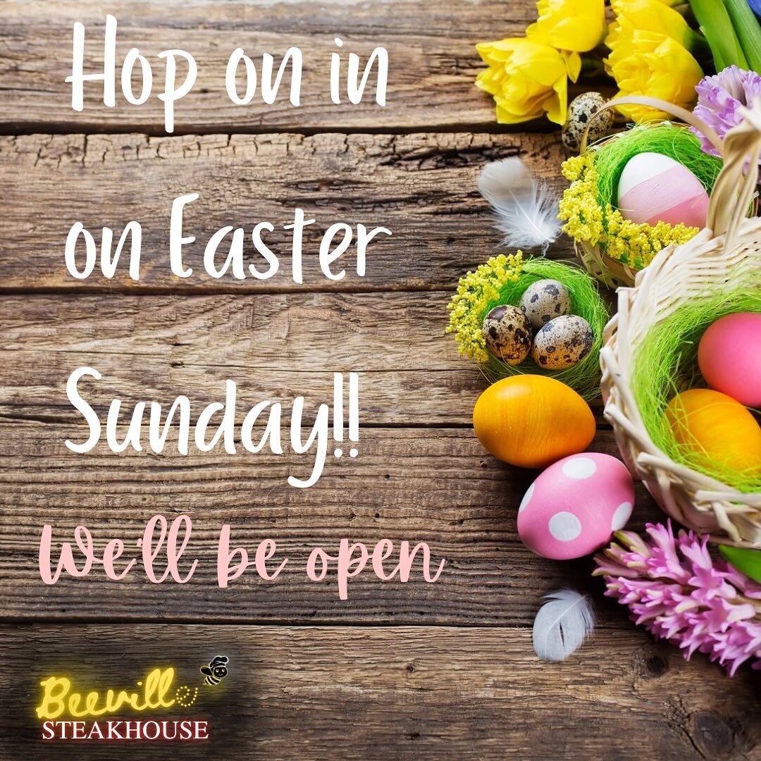 Skip the cooking and come spend Easter Sunday at the newest spot in town&hellip;we&rsquo;ll be open all day!