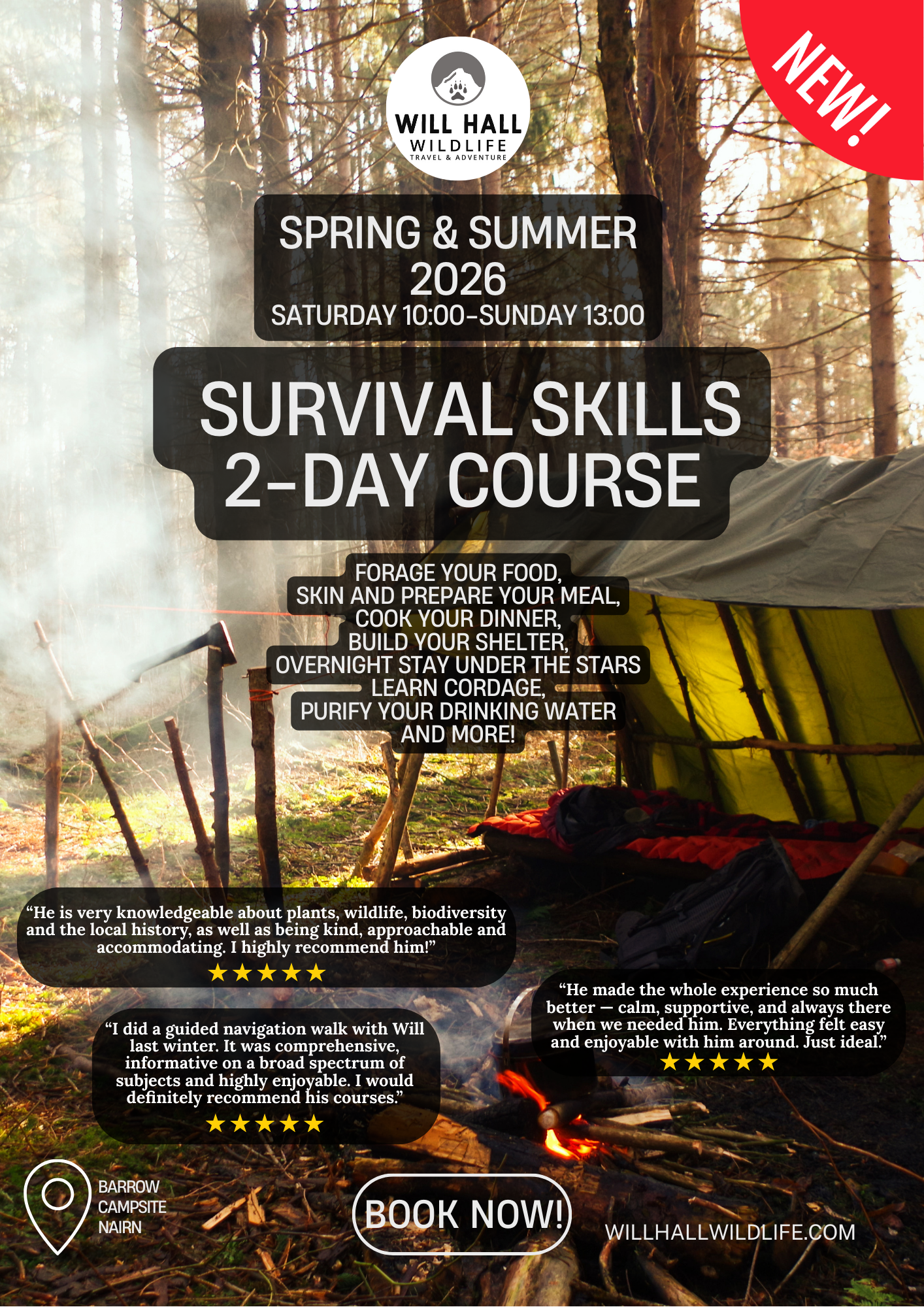 18-19 April 2026 - 2-Day Survival Skills Bushcraft Course