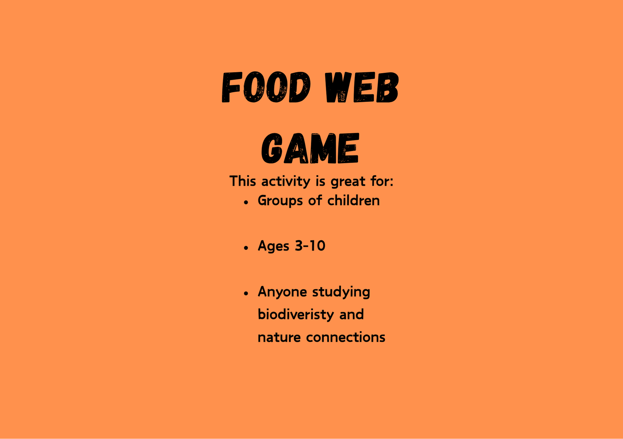 Food Web Game