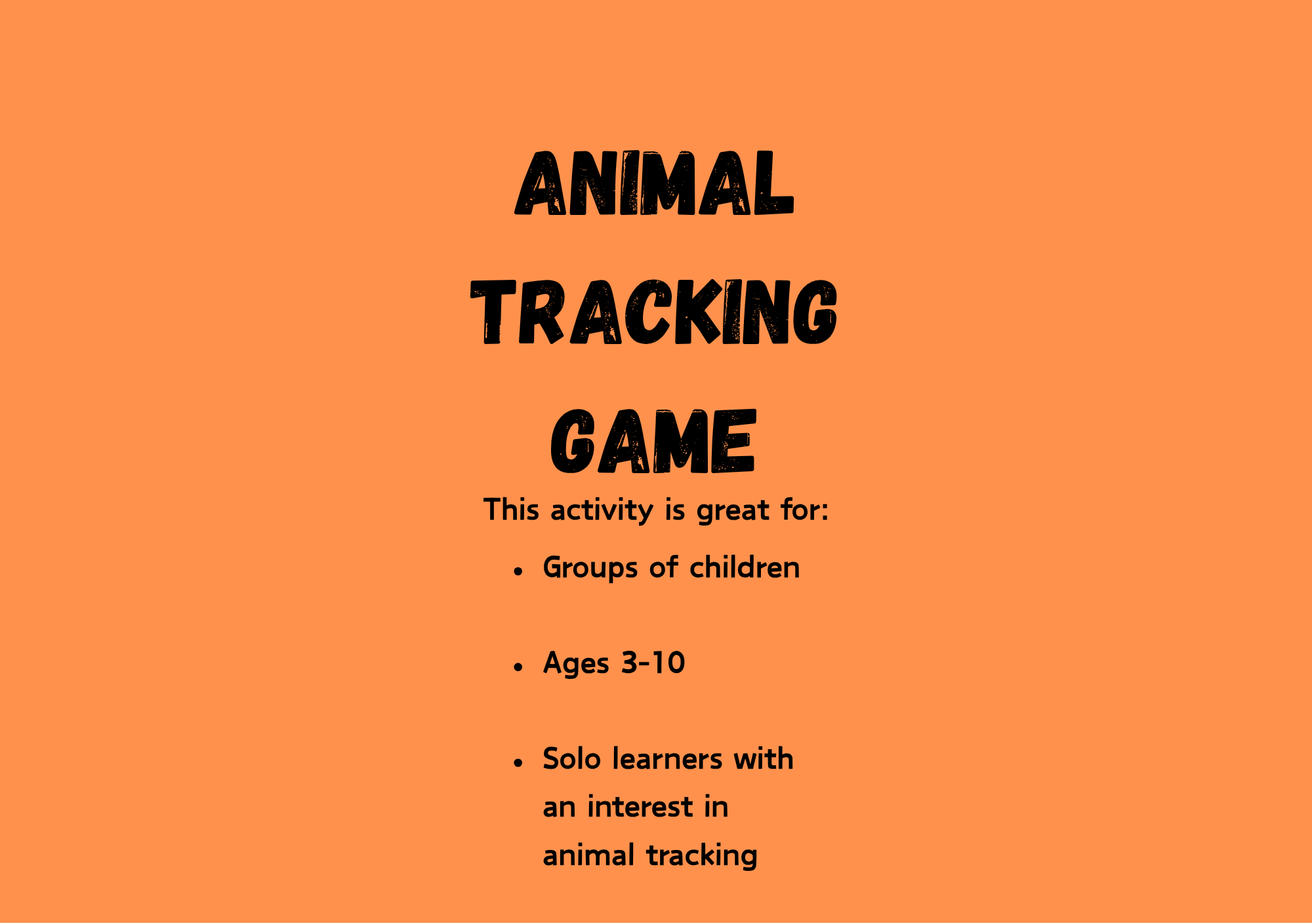 Animal Tracking Game