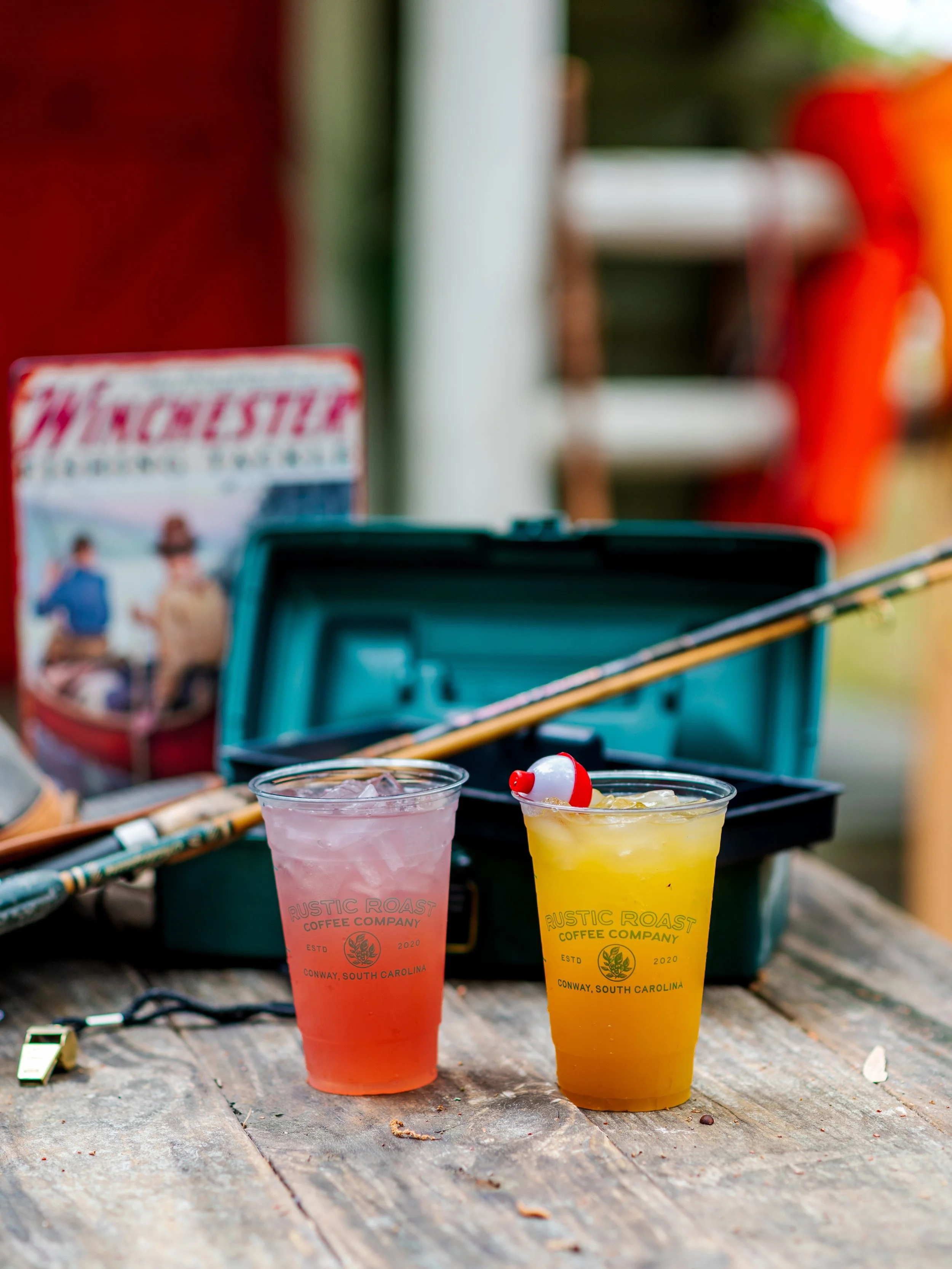 This summer heat just got a little easier this week 🧡☀️

ALL WEEK LONG, come in &amp; earn your fishing merit badge! 🎣

We have TWO lemonade refreshers for you to choose from during this week of summer camp!

Happy Camping! 🐡💛
