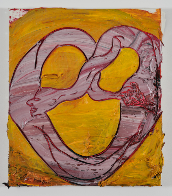 Rikako Kawauchi, 'Pretzel', 2025, oil on canvas, 530 × 455 mm.