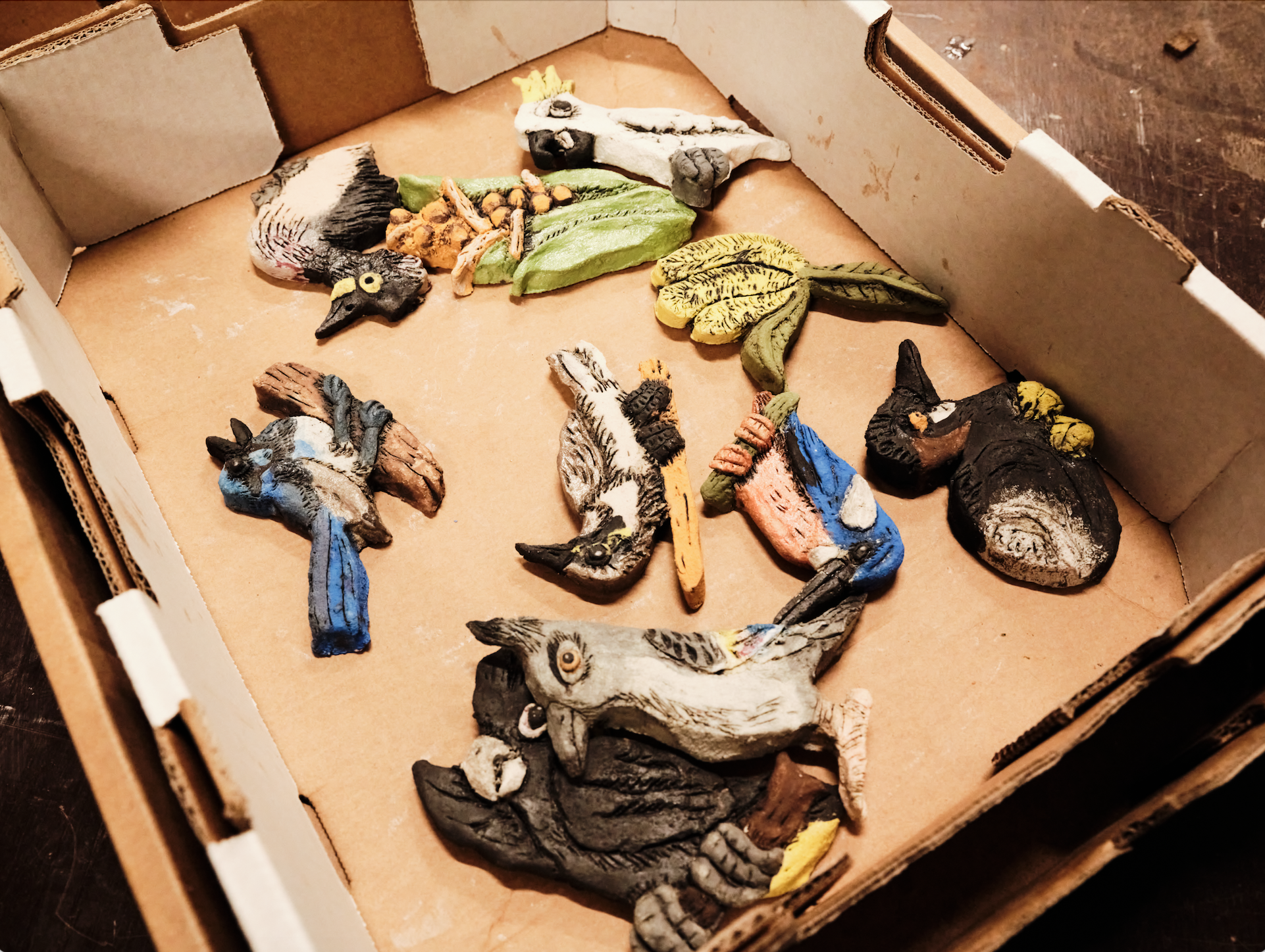 Right: Hand-built ceramic elements, photograph by Robert Hookey
