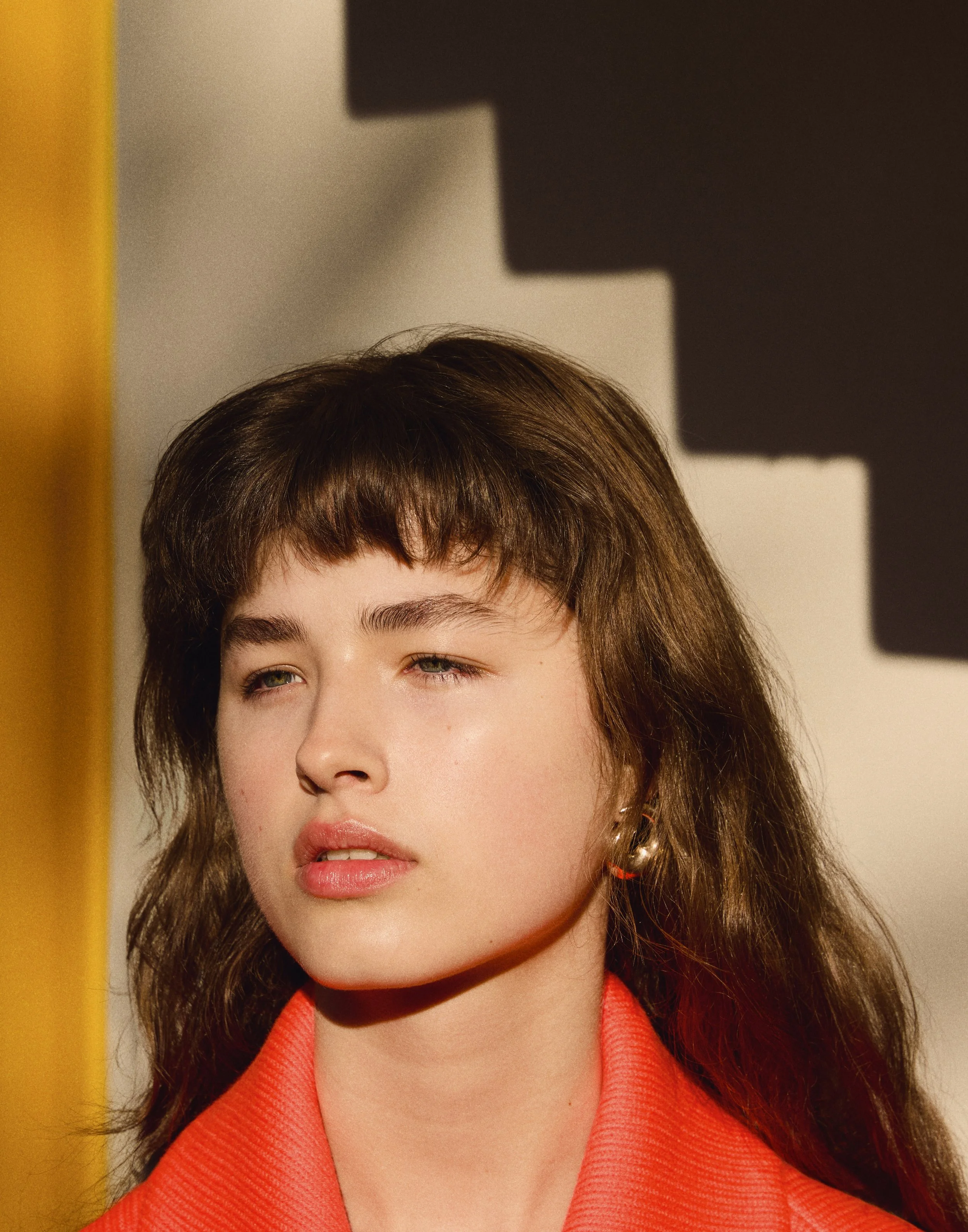 Balenciaga coat, Agmes earrings