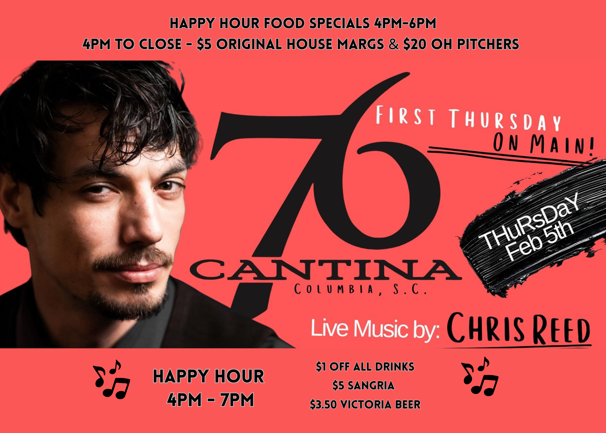 First Thursday at Cantina 76 Main St. 