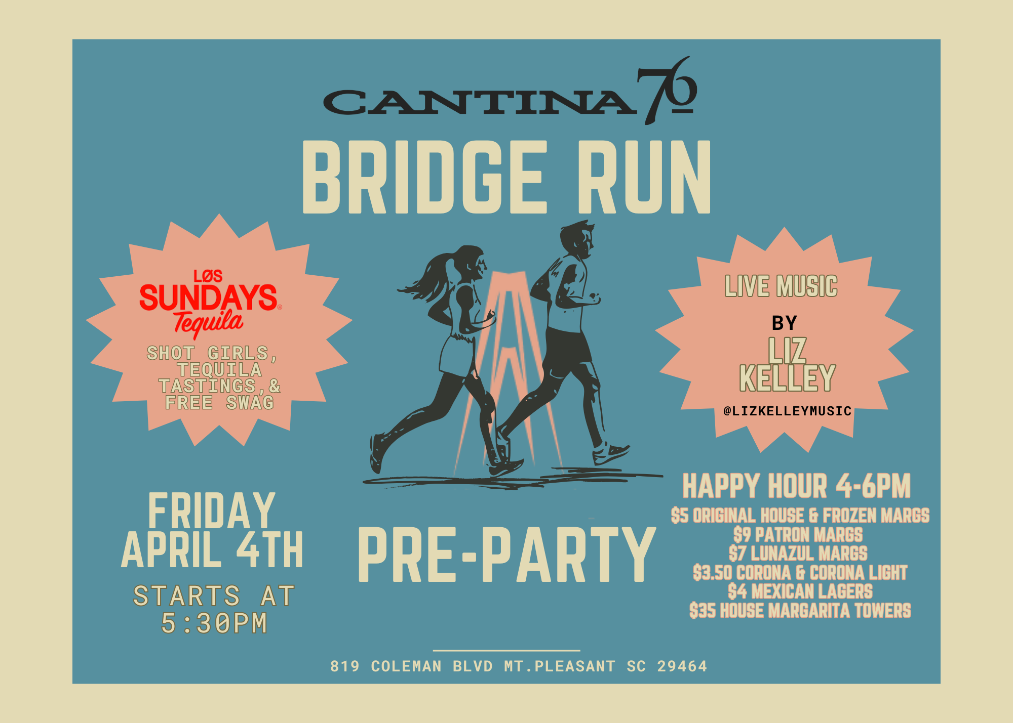 Bridge Run Pre-Party - Cantina 76 Mt. Pleasant