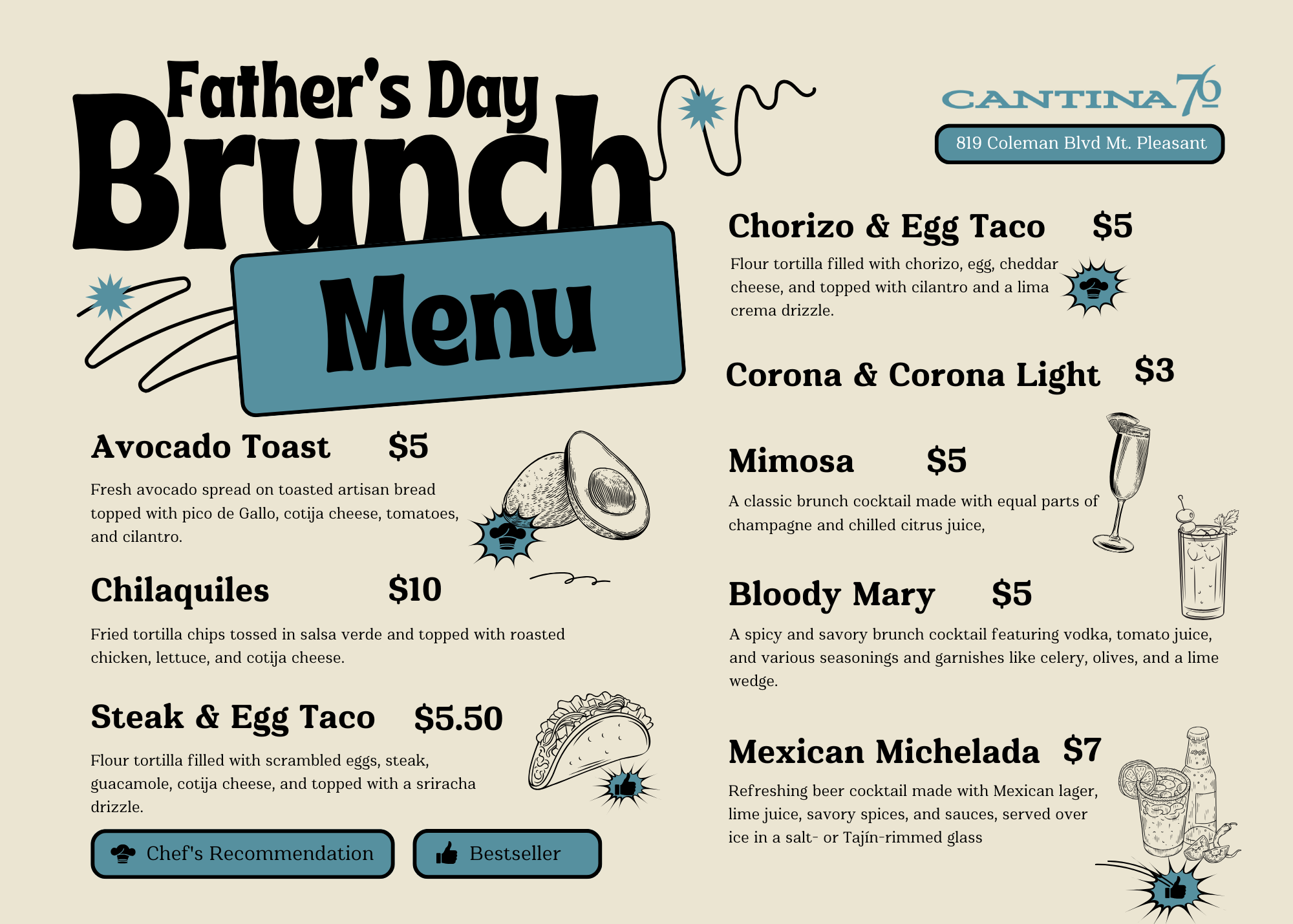 Father’s Day Brunch at Cantina 76 