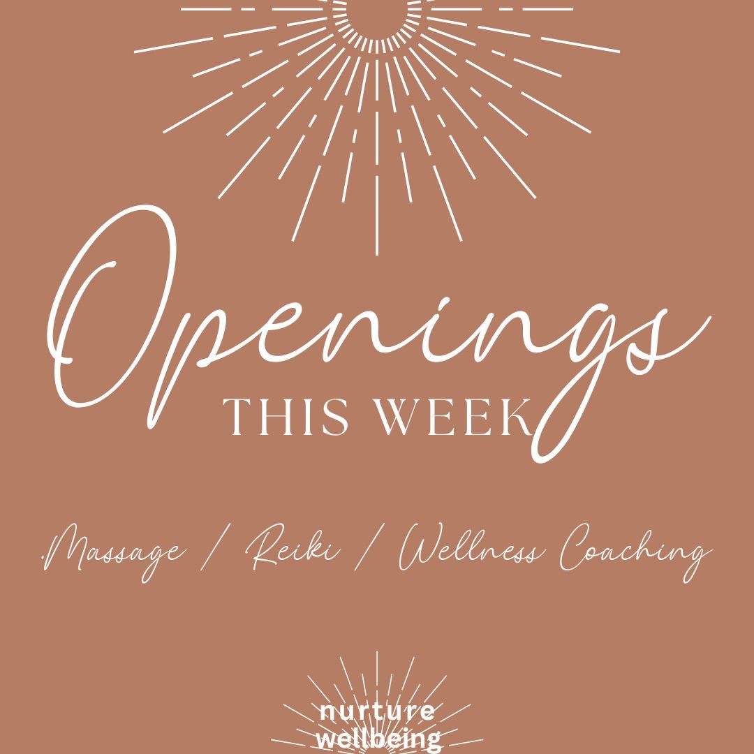 Happy Monday! Afiea and Daisy have some massage openings this week, including weekend and evening spots. Chandra is available for Reiki and Well Coaching on Tuesday and Wednesday this week. See you soon! #nurturewellbeing #seattlewellbeing #seattlema