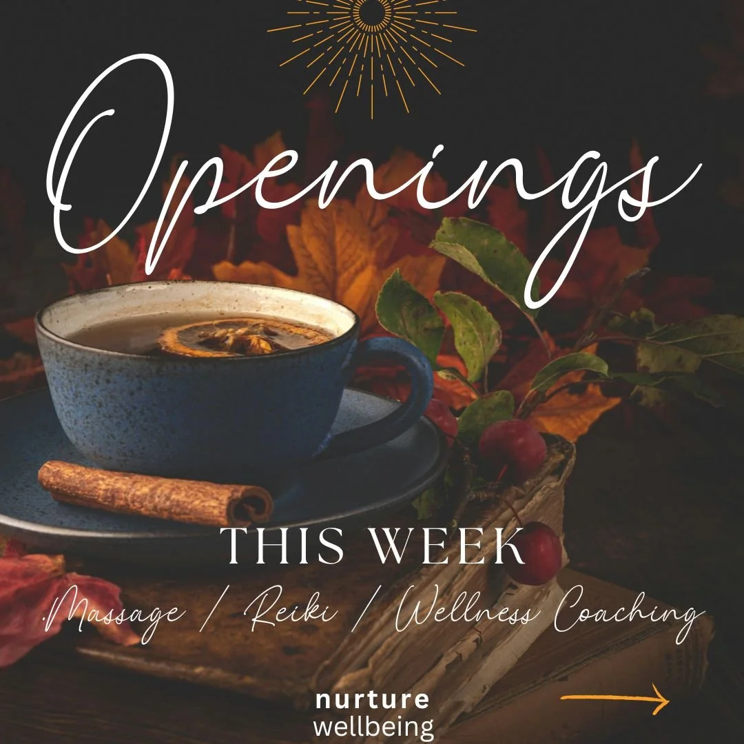 Happy Tuesday! We have a few openings this week starting Wednesday if anyone wants to warm up muscles and bones on the massage table, receive some energy work or get support with any area of wellbeing. See you soon! #nurturewellbeing #seattlereiki # 