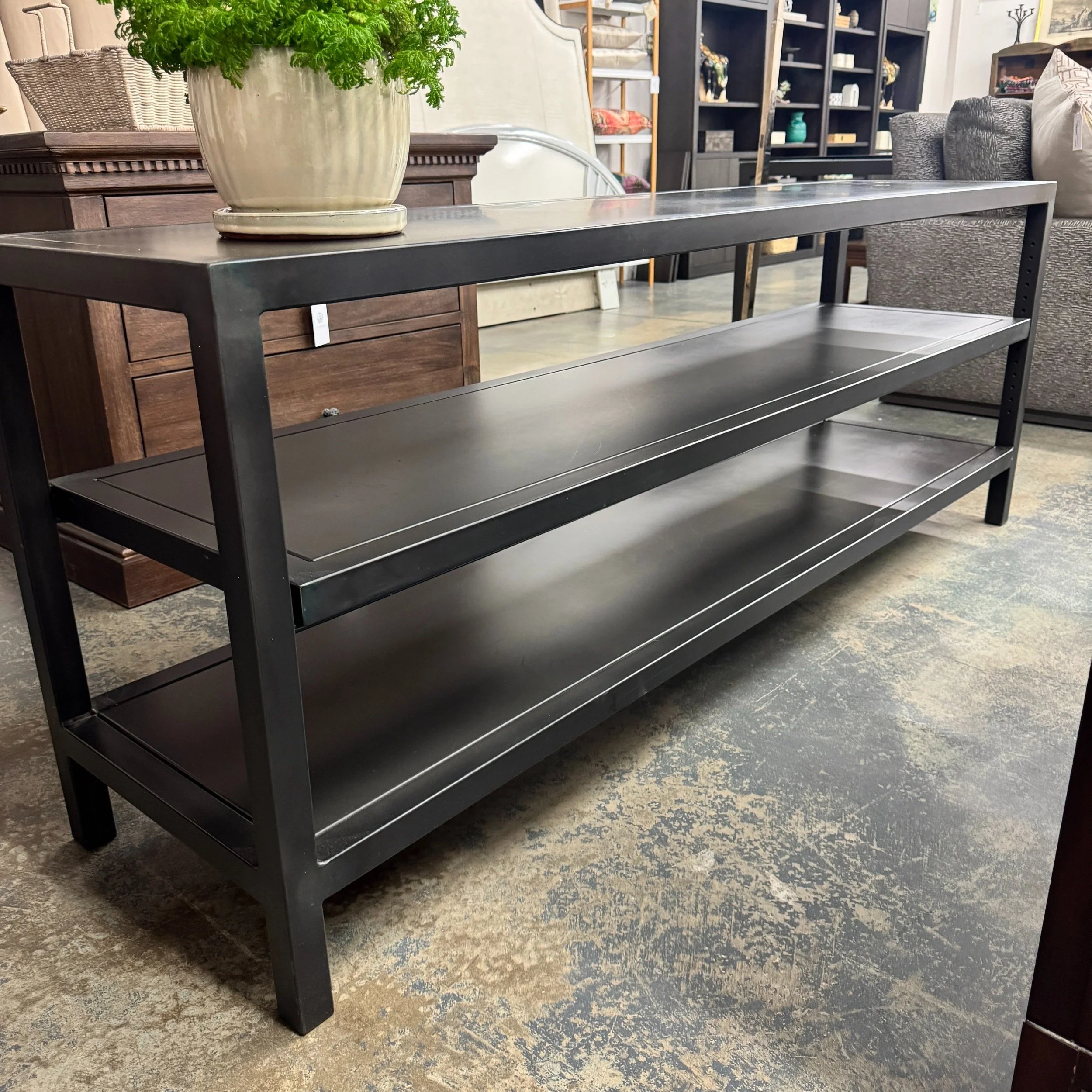 Room & Board Metal 3-Tier Console (72"W X 18"D x 27"H)