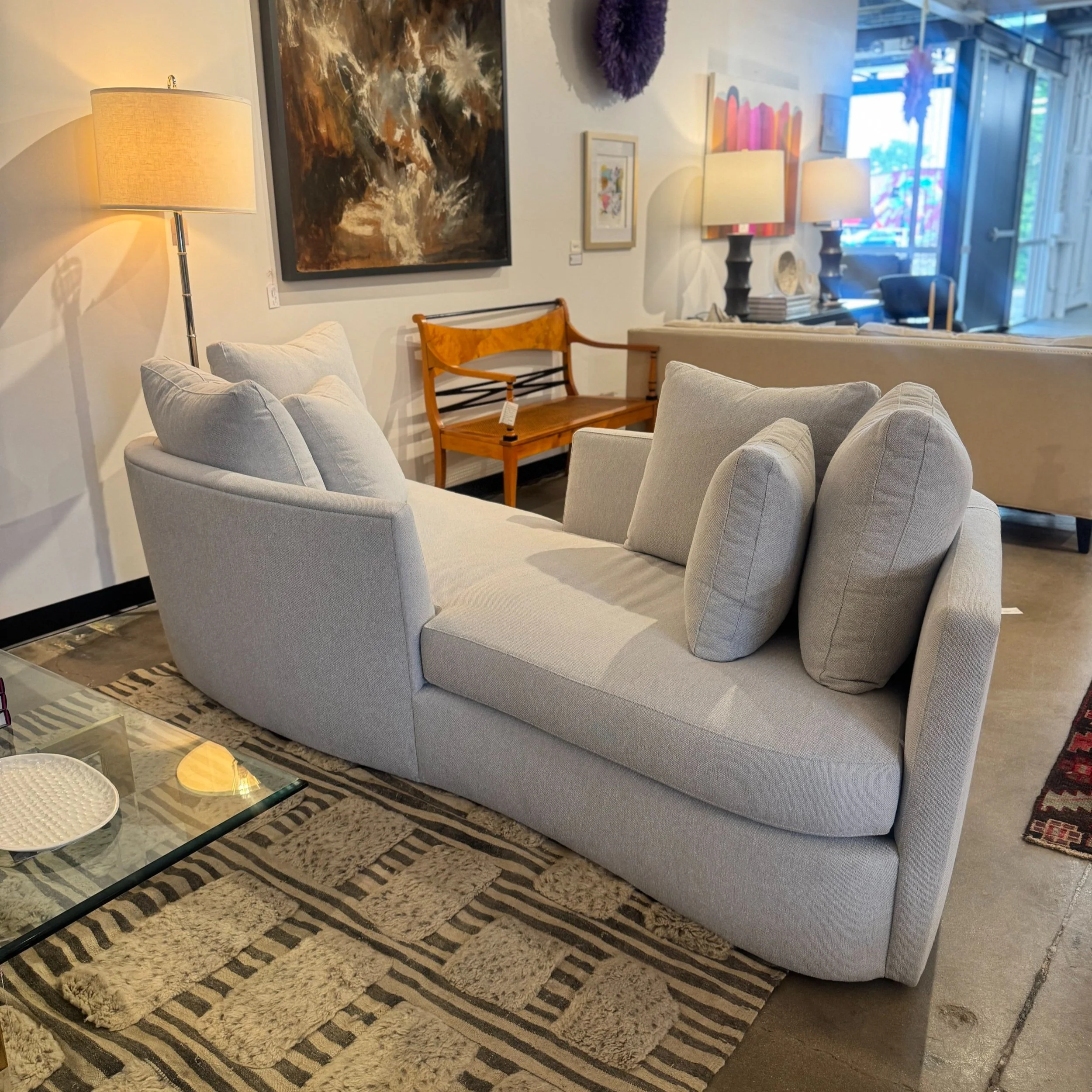 Thayer Coggin Tete a Tete Sofa - 105w 42d x 27.5h)