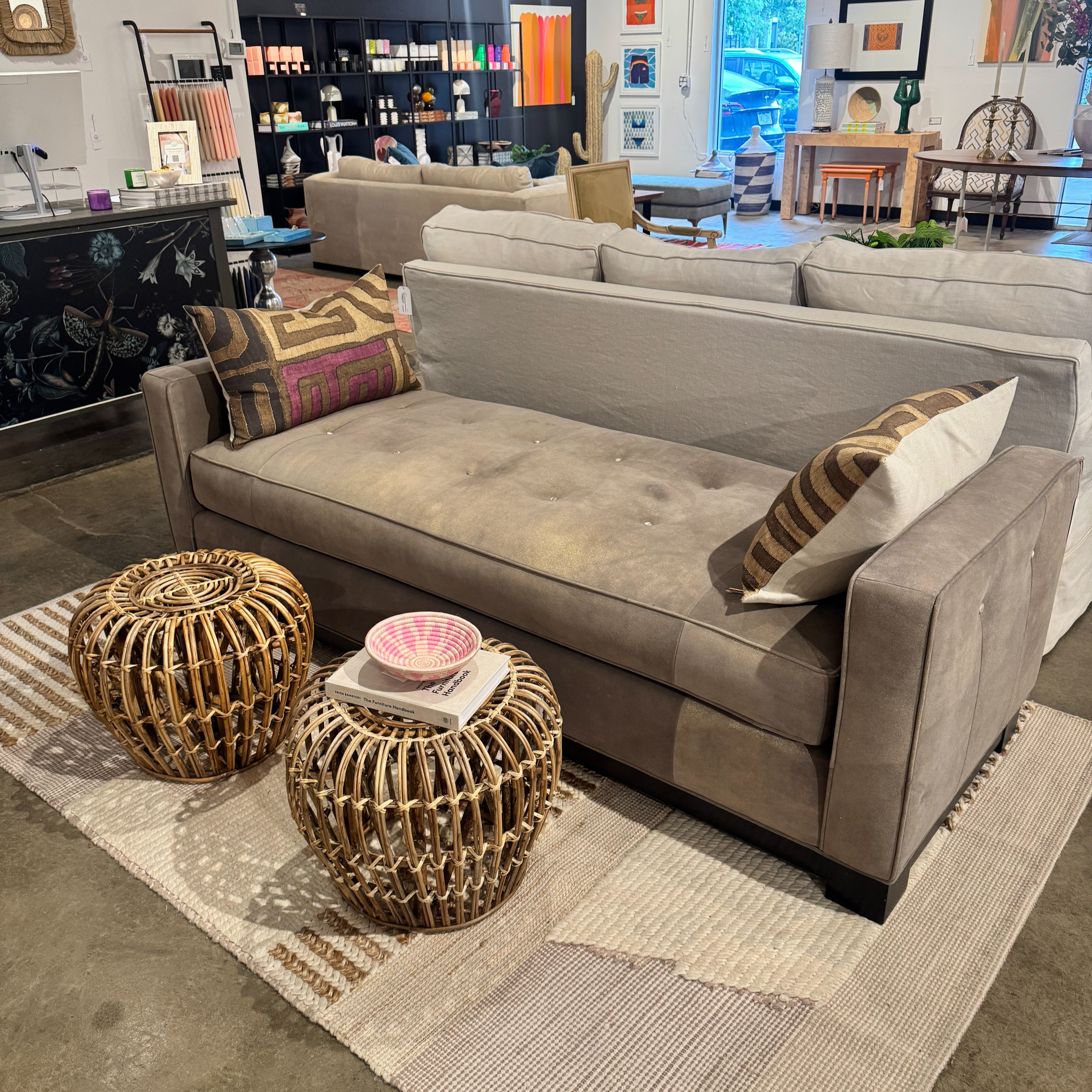 Mitchell Gold Suede Daybed (84"W x 30"D)