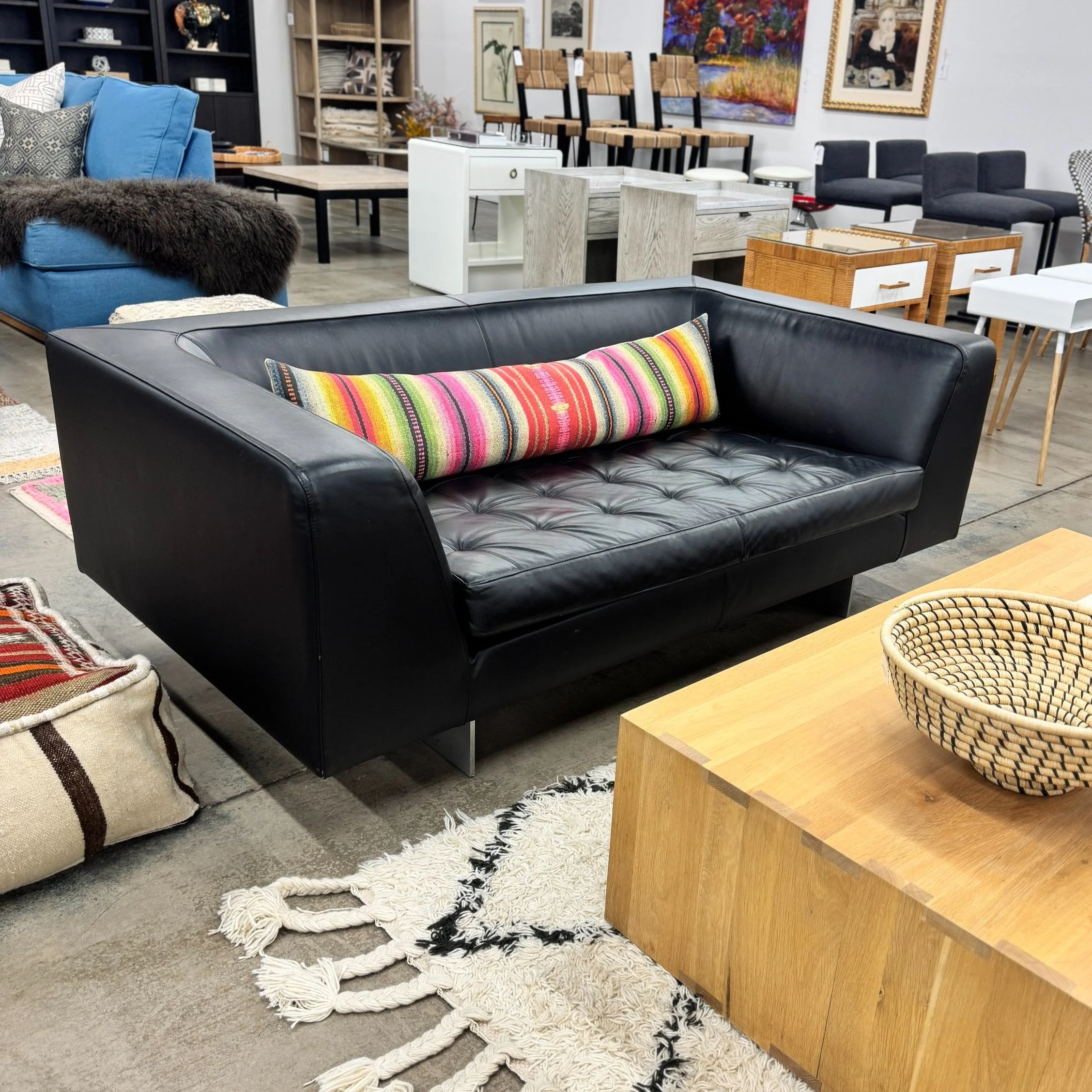 Alivar Haero Leather Sofa - 67"W x 37.5"d x 25"h