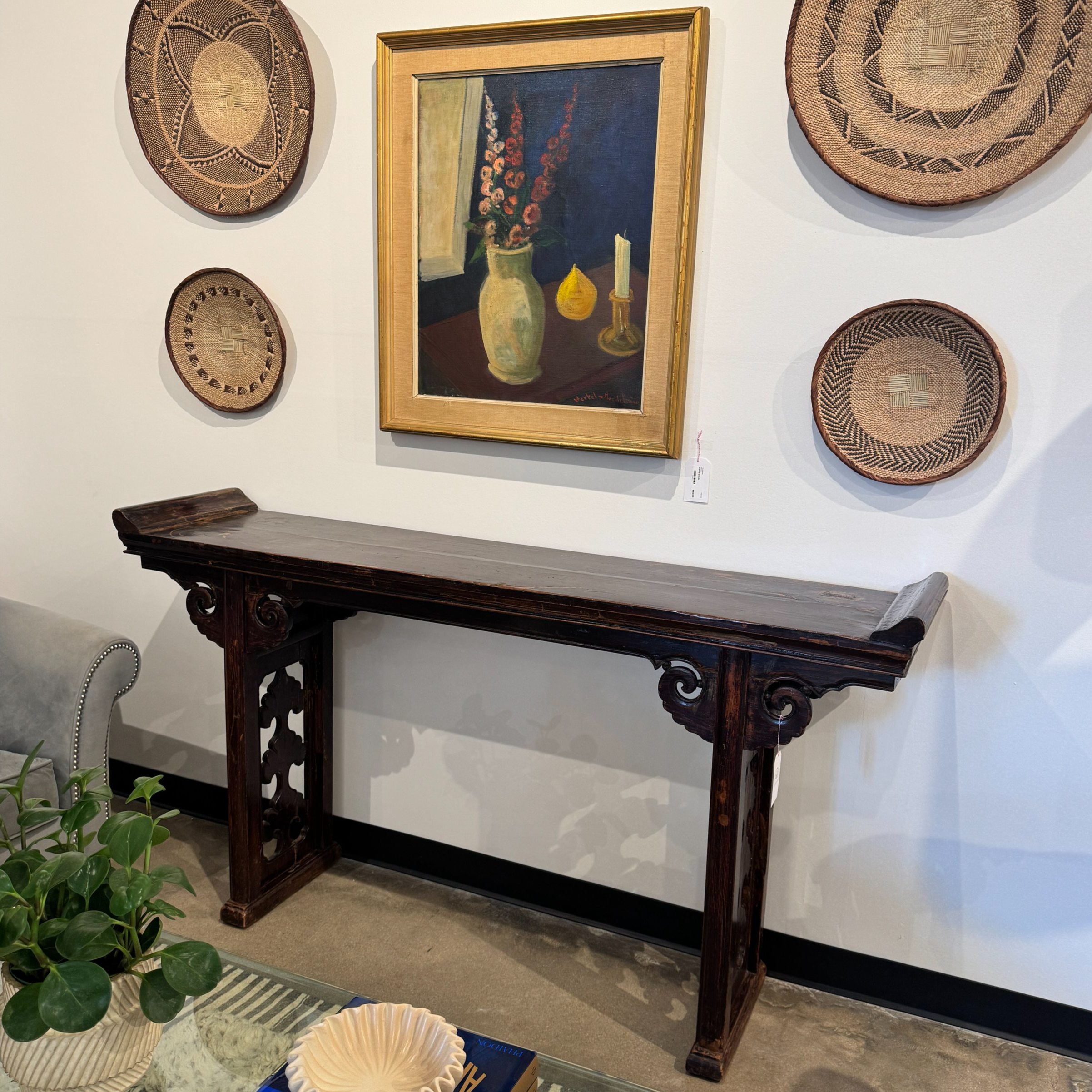 Antique Chinese Altar Table - 66w x 14.5d x 36h